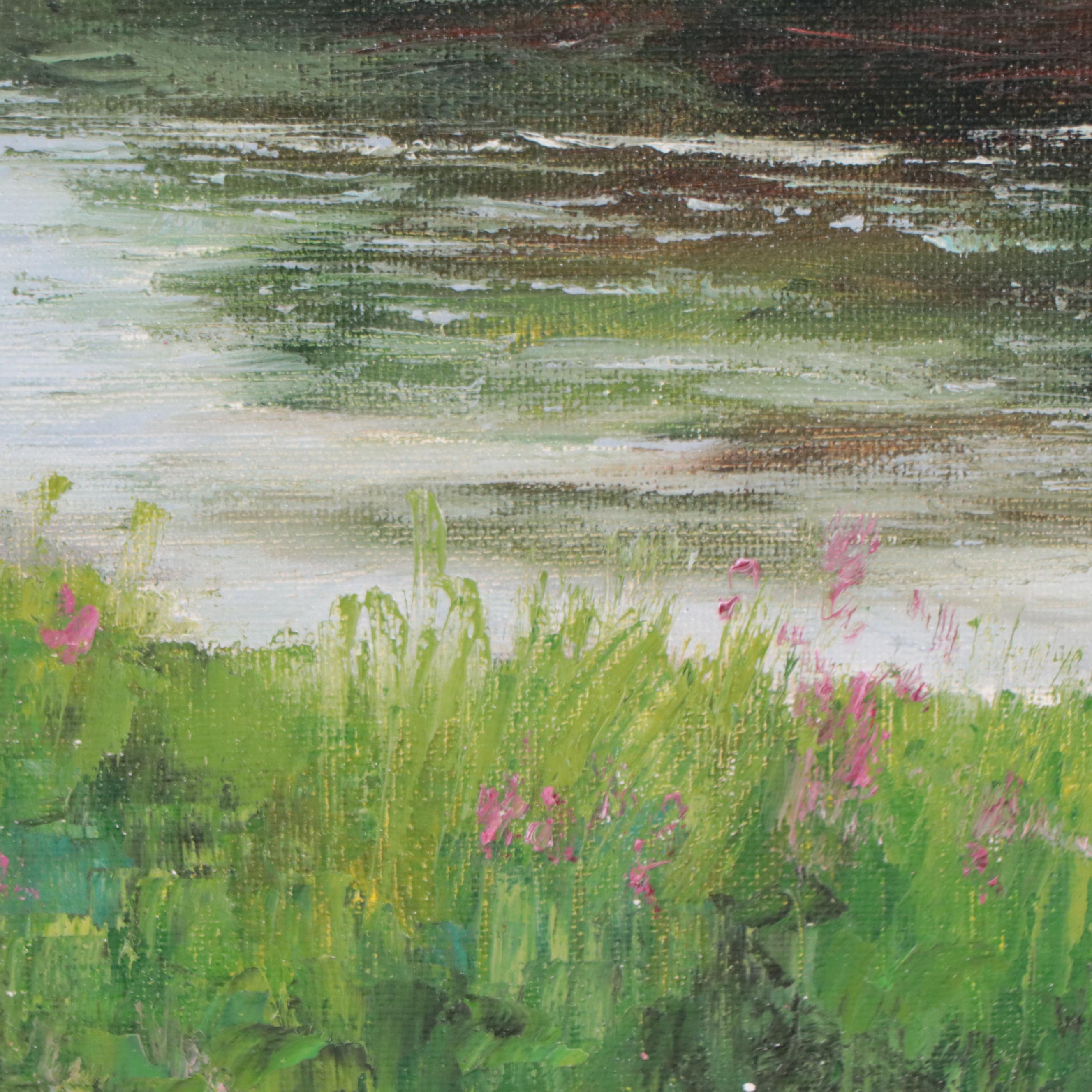 Garncarek Aleksander Landscape Oil Painting "Rzeka," 2022