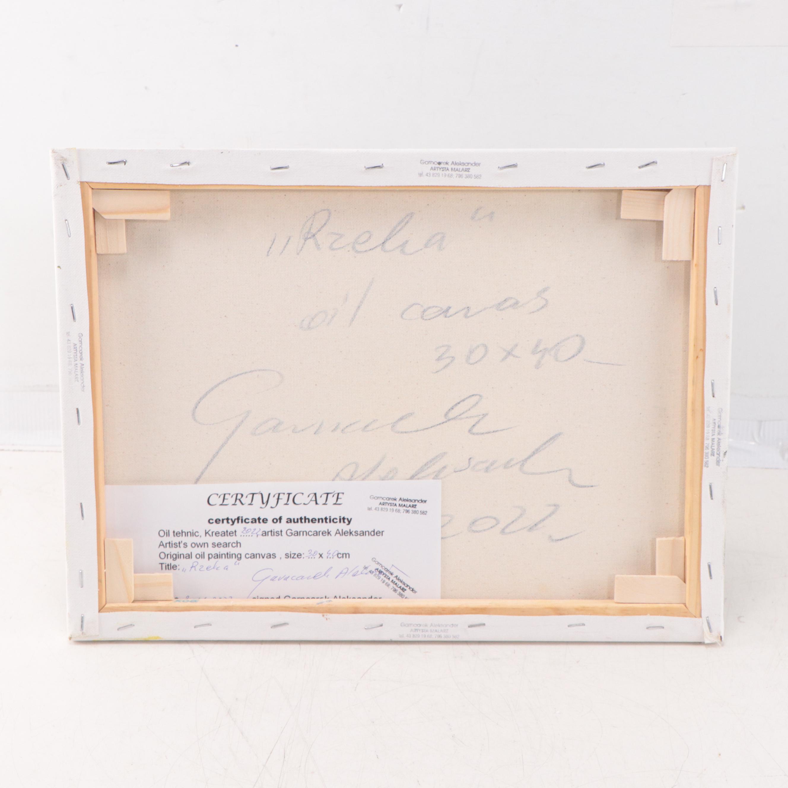 Garncarek Aleksander Landscape Oil Painting "Rzeka," 2022