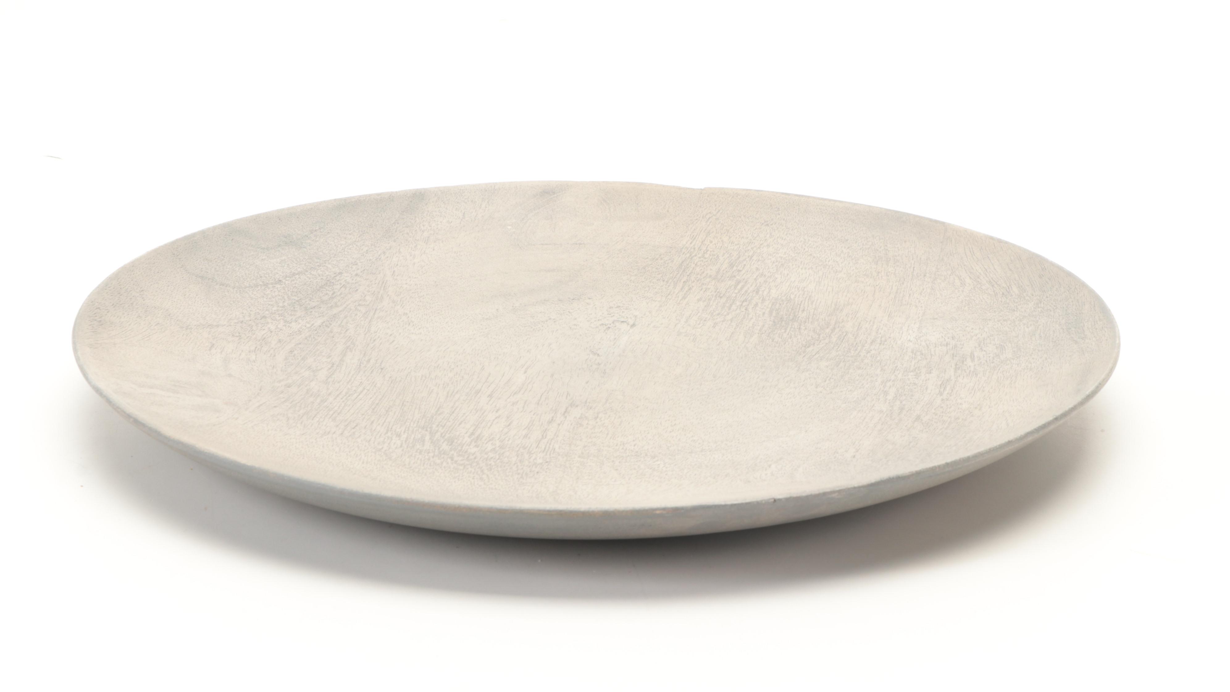 Pottery Barn Grey Wash Mango Wood Chargers