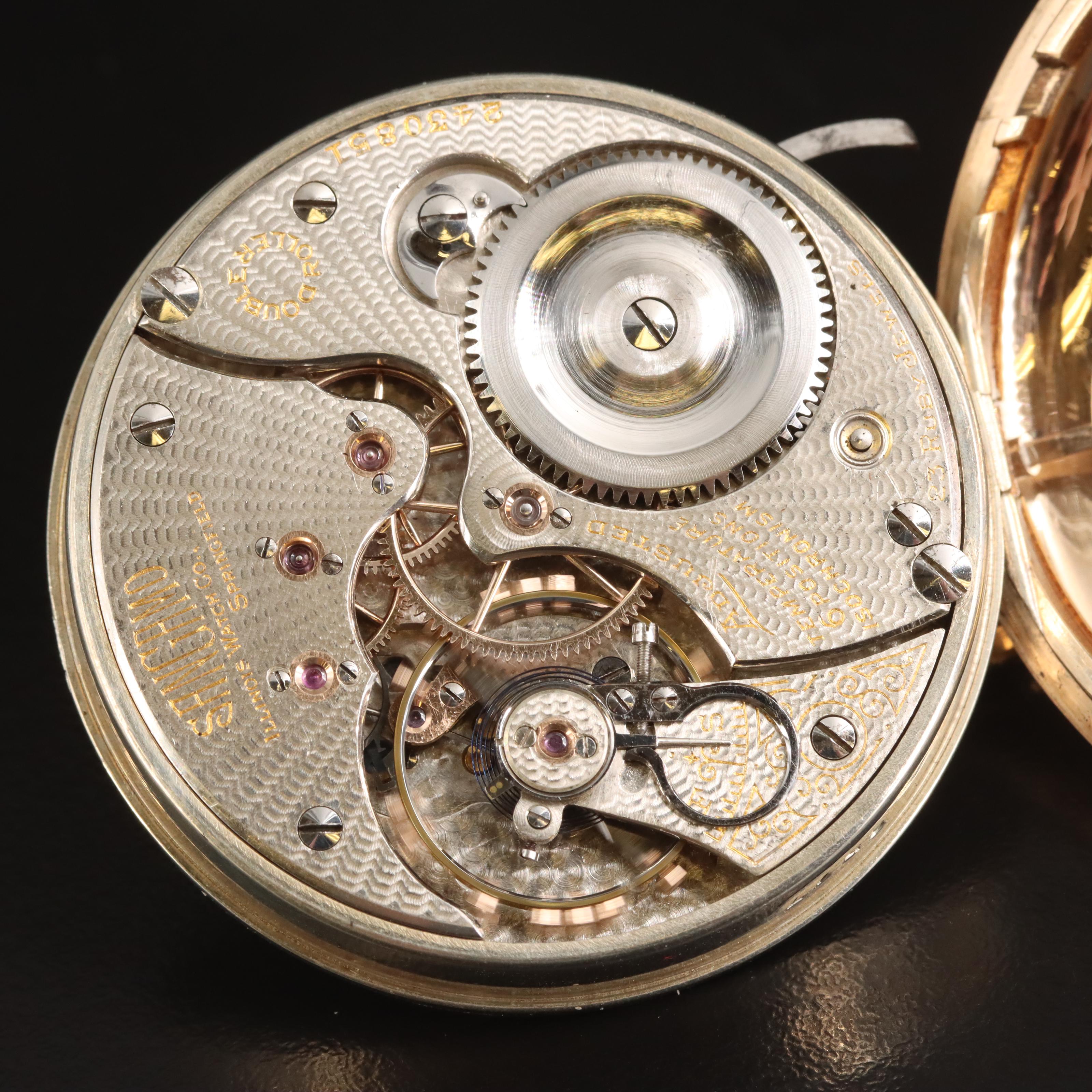 1912 Illinois Railroad Grade Gold-Filled Pocket Watch