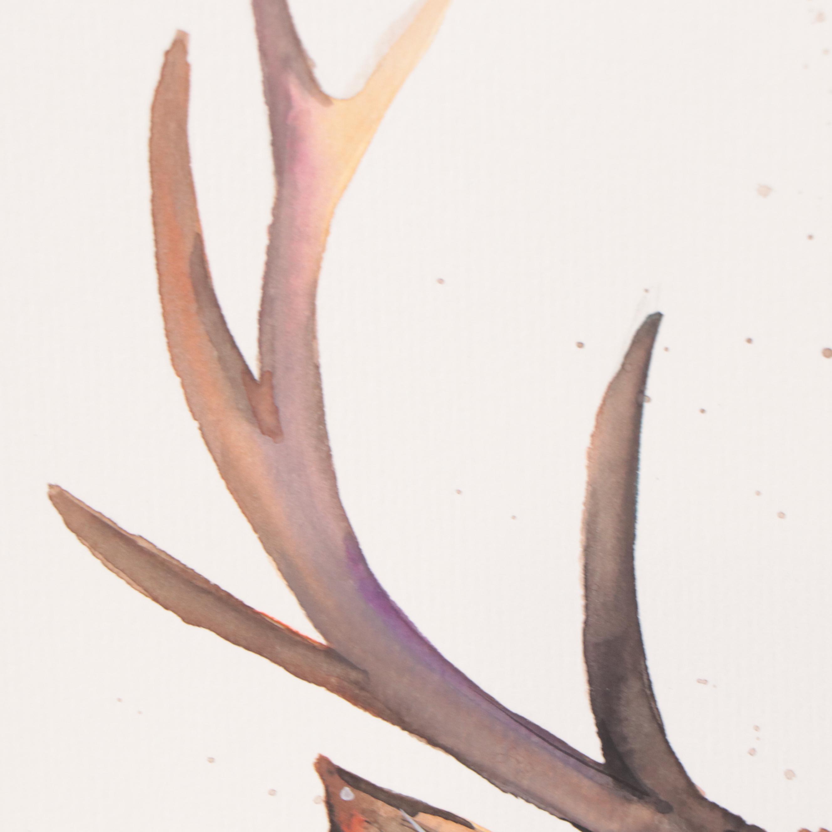 Anne Gorywine Watercolor Painting of Deer, 2022