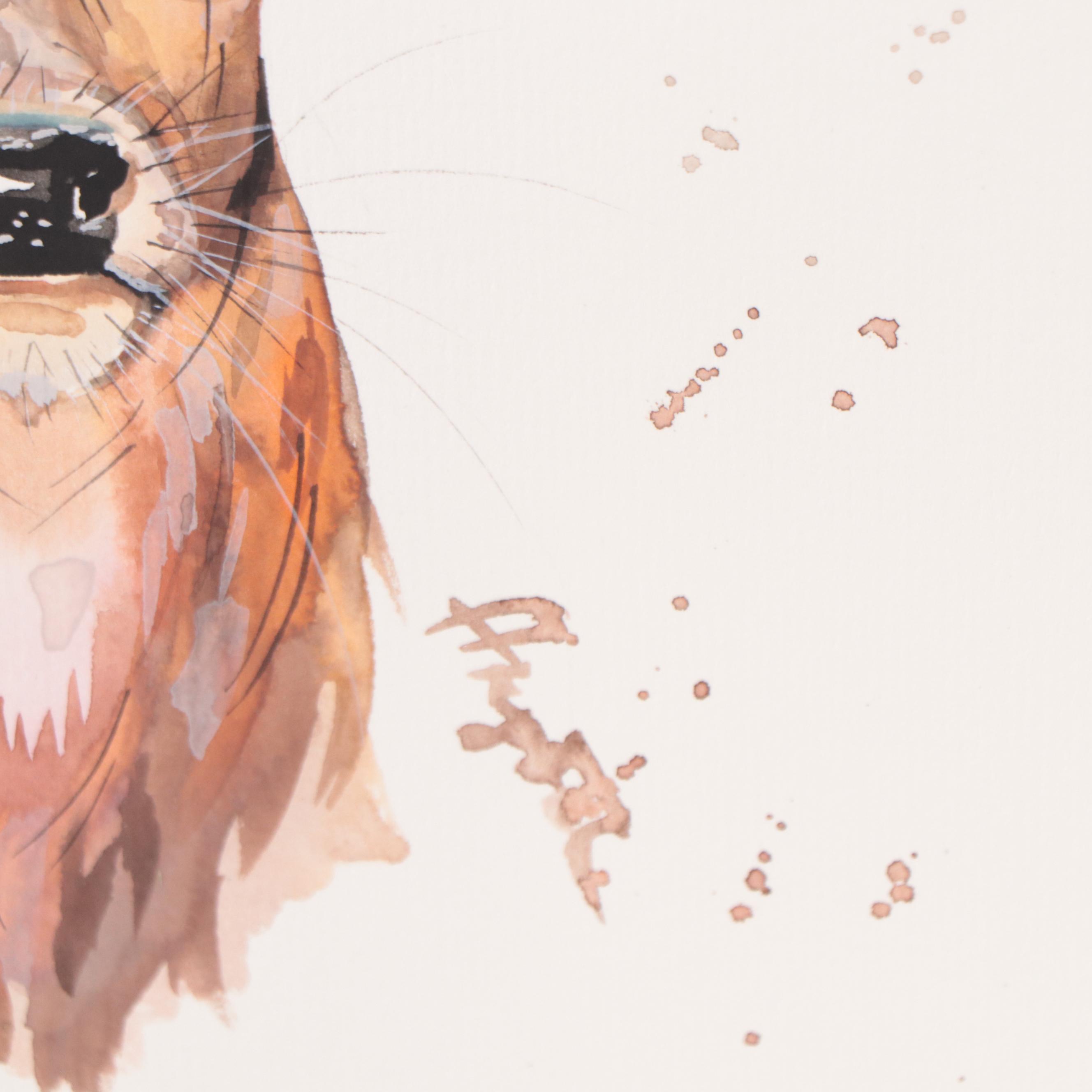 Anne Gorywine Watercolor Painting of Deer, 2022