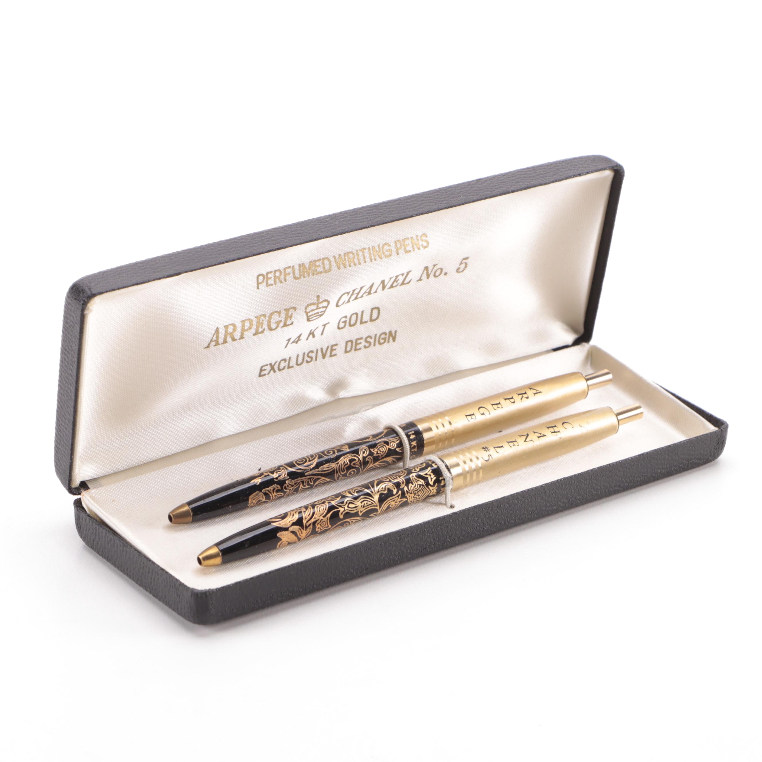 Arpege Chanel No.5 14K Perfume Pen Set