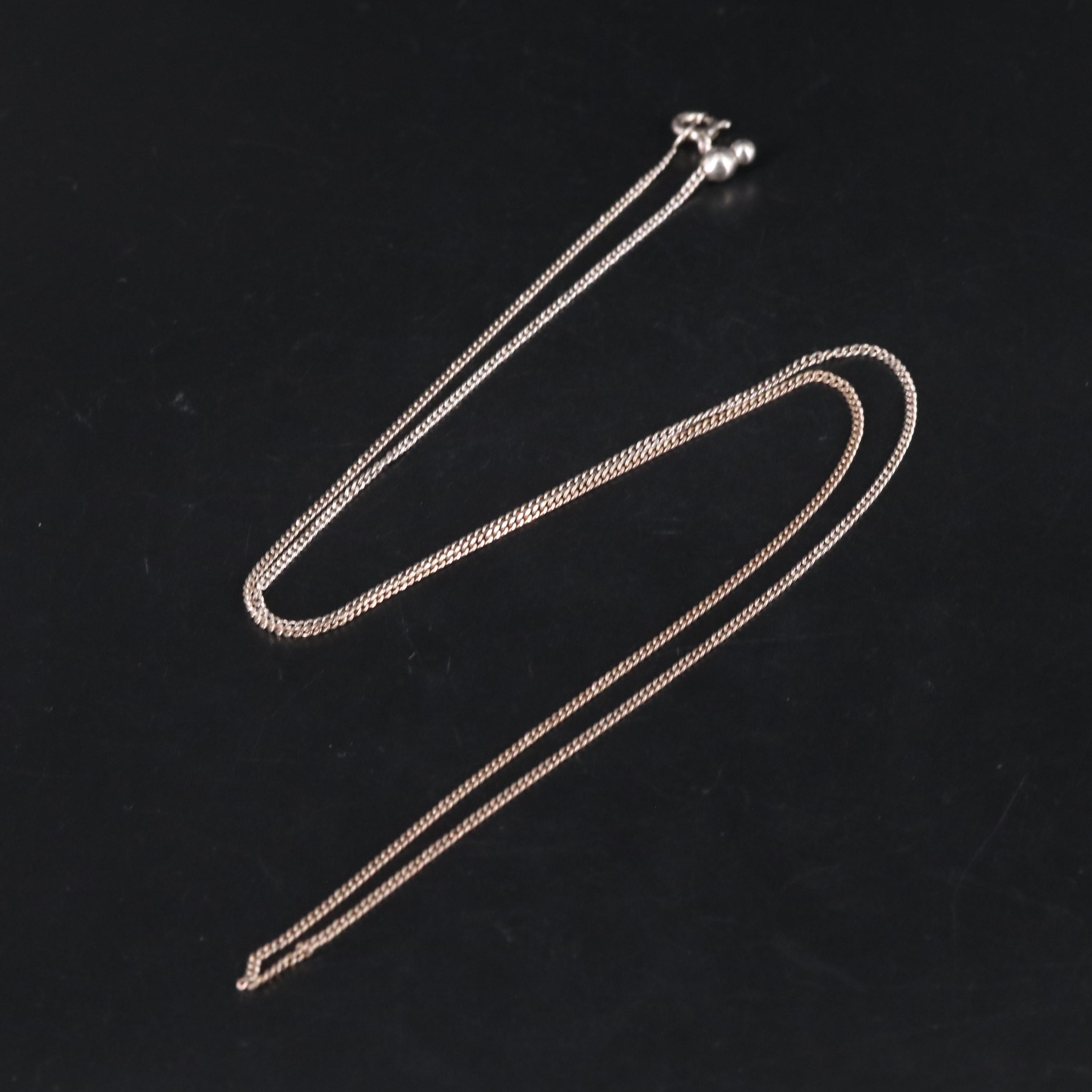 Sterling Two-Tone Curb Chain Necklace