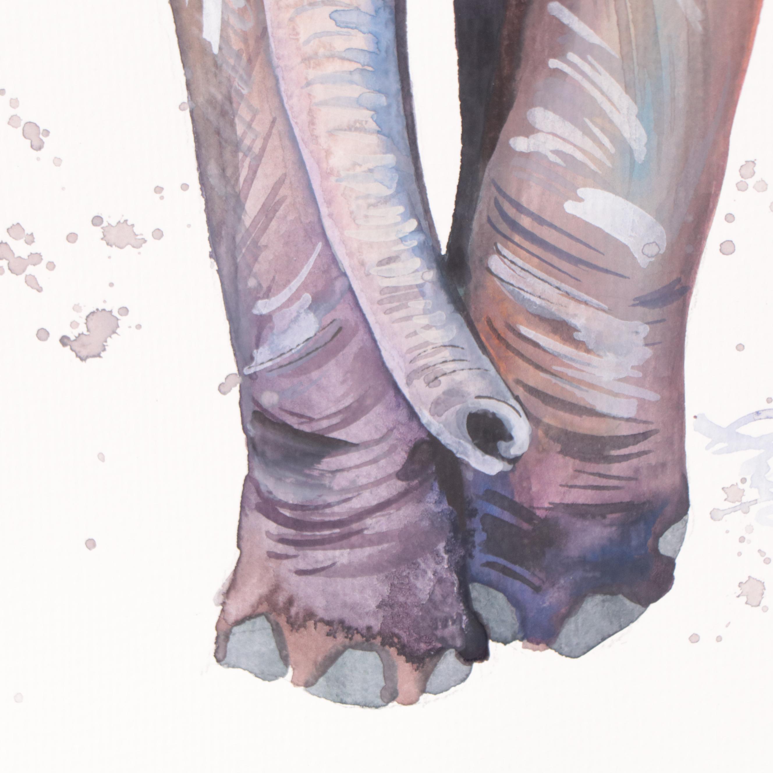 Anne Gorywine Watercolor Painting of Elephant, 2022