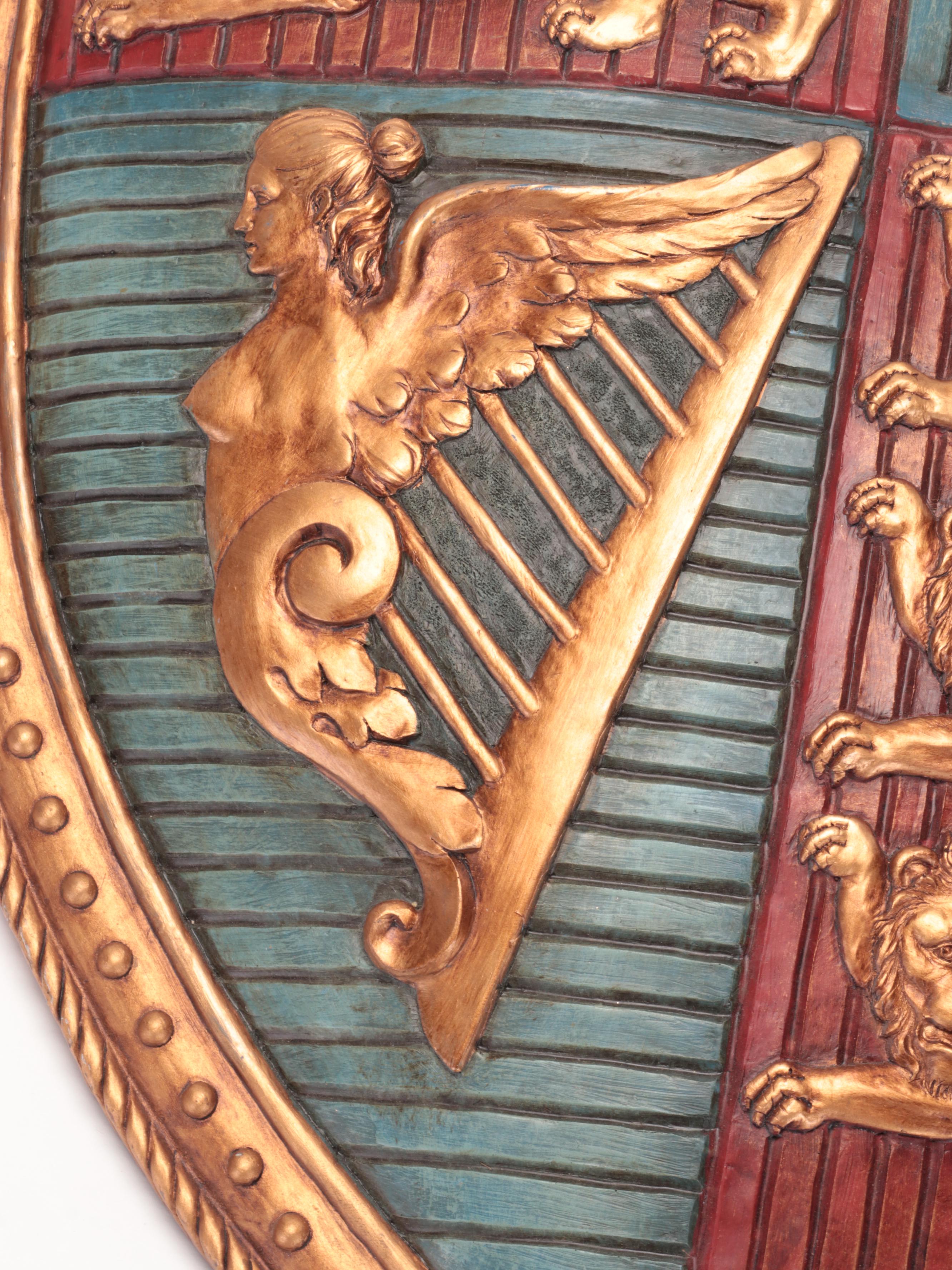 Queen Victoria's Royal Coat of Arms Shield Style Plastic Wall Hanging