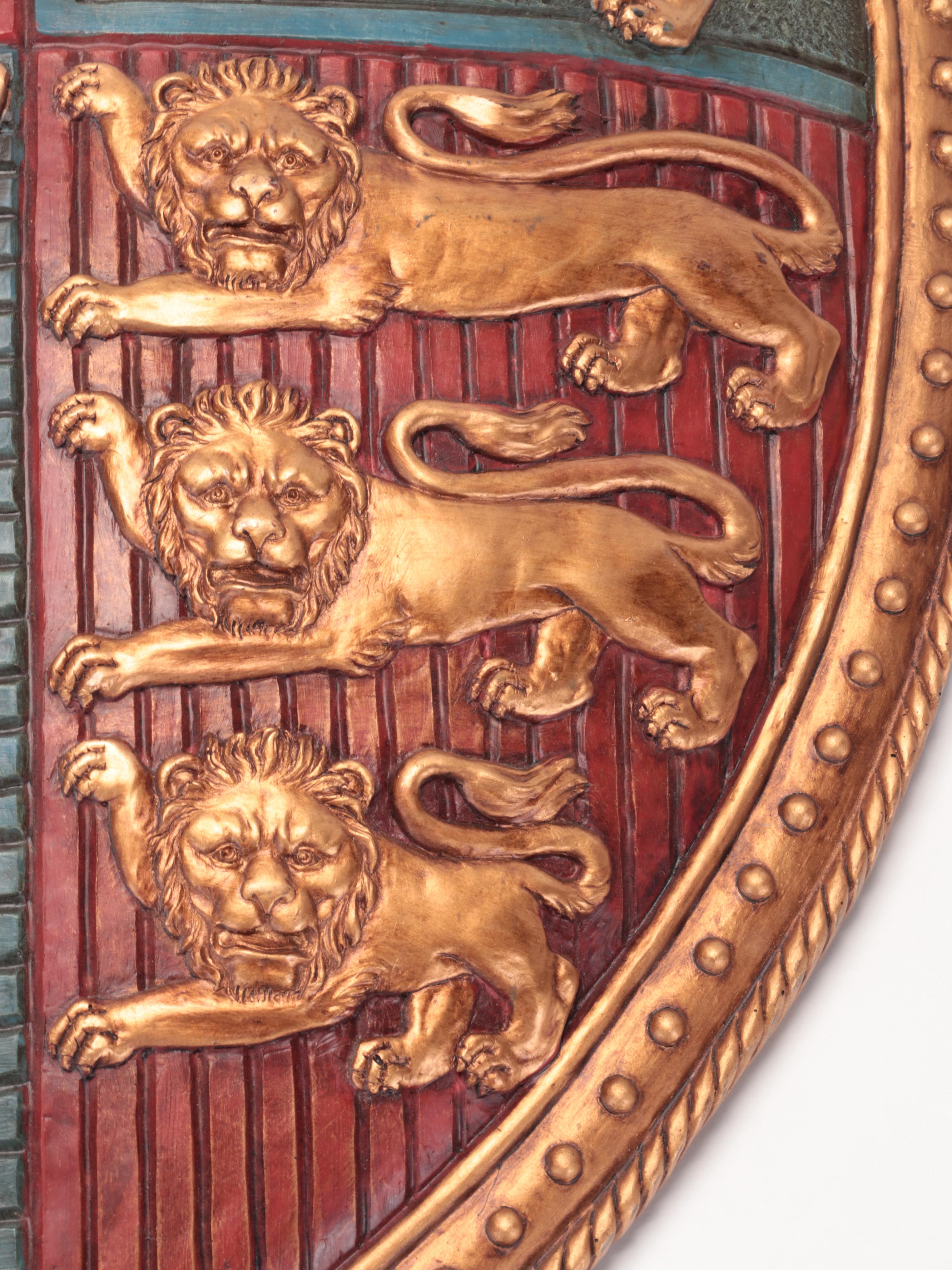 Queen Victoria's Royal Coat of Arms Shield Style Plastic Wall Hanging