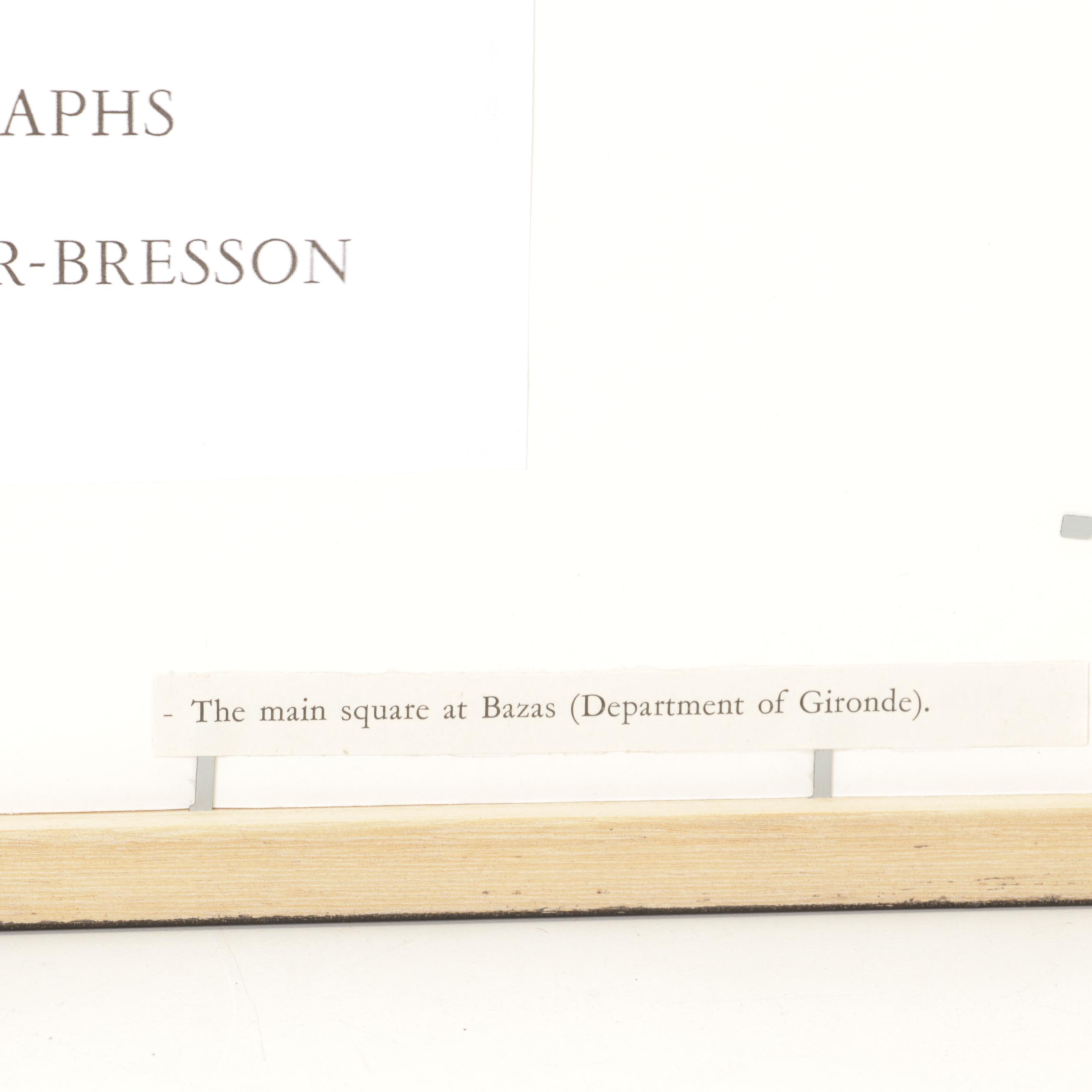 Henri Cartier-Bresson Bazas Square Rotogravure From "The Europeans," 1955