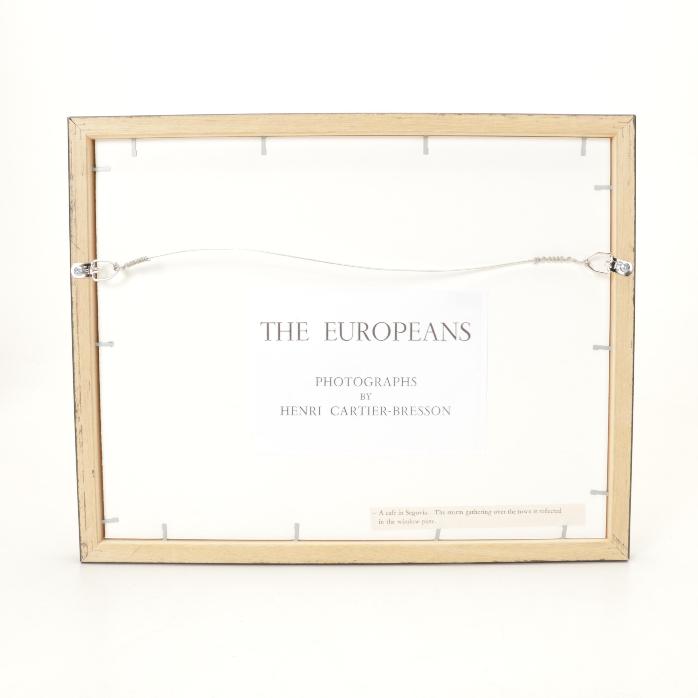 Henri Cartier-Bresson Segovian Cafe Rotogravure From "The Europeans," 1955