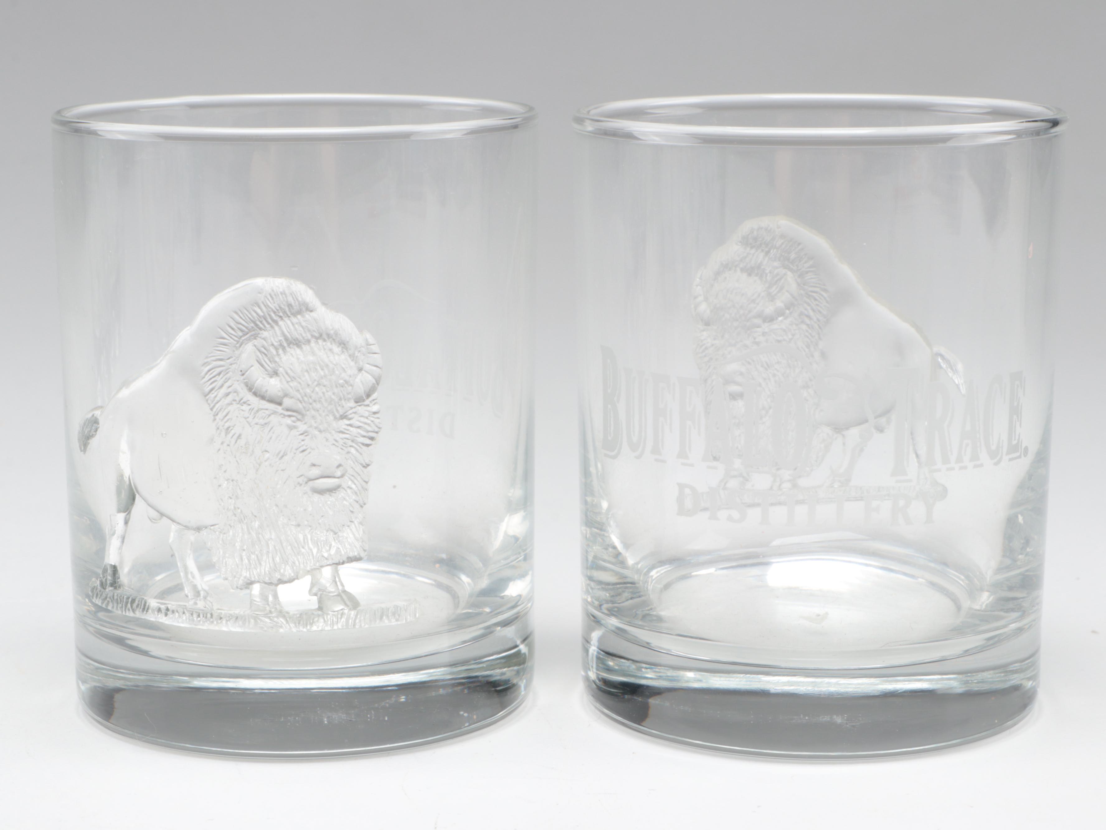 Buffalo Trace Distillery Whiskey and Shot Glasses