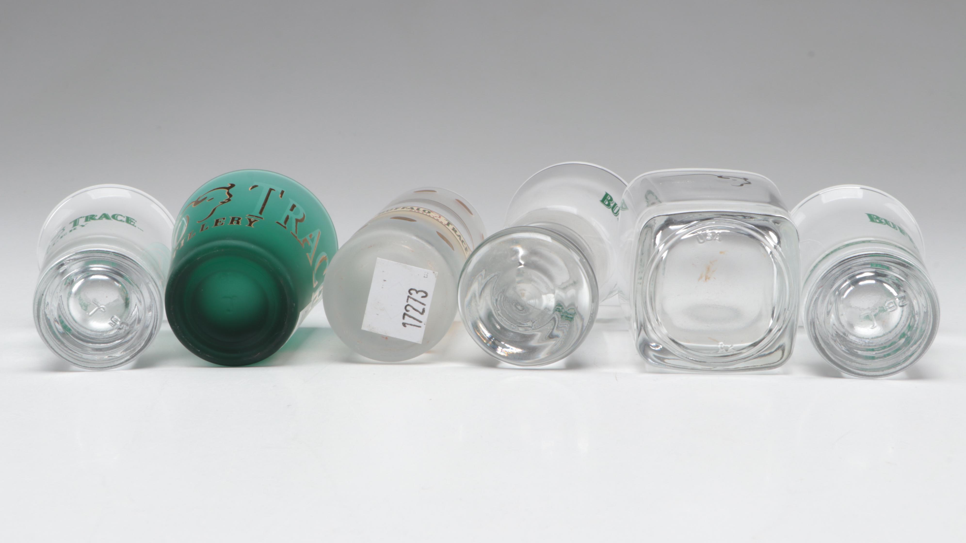 Buffalo Trace Distillery Whiskey and Shot Glasses