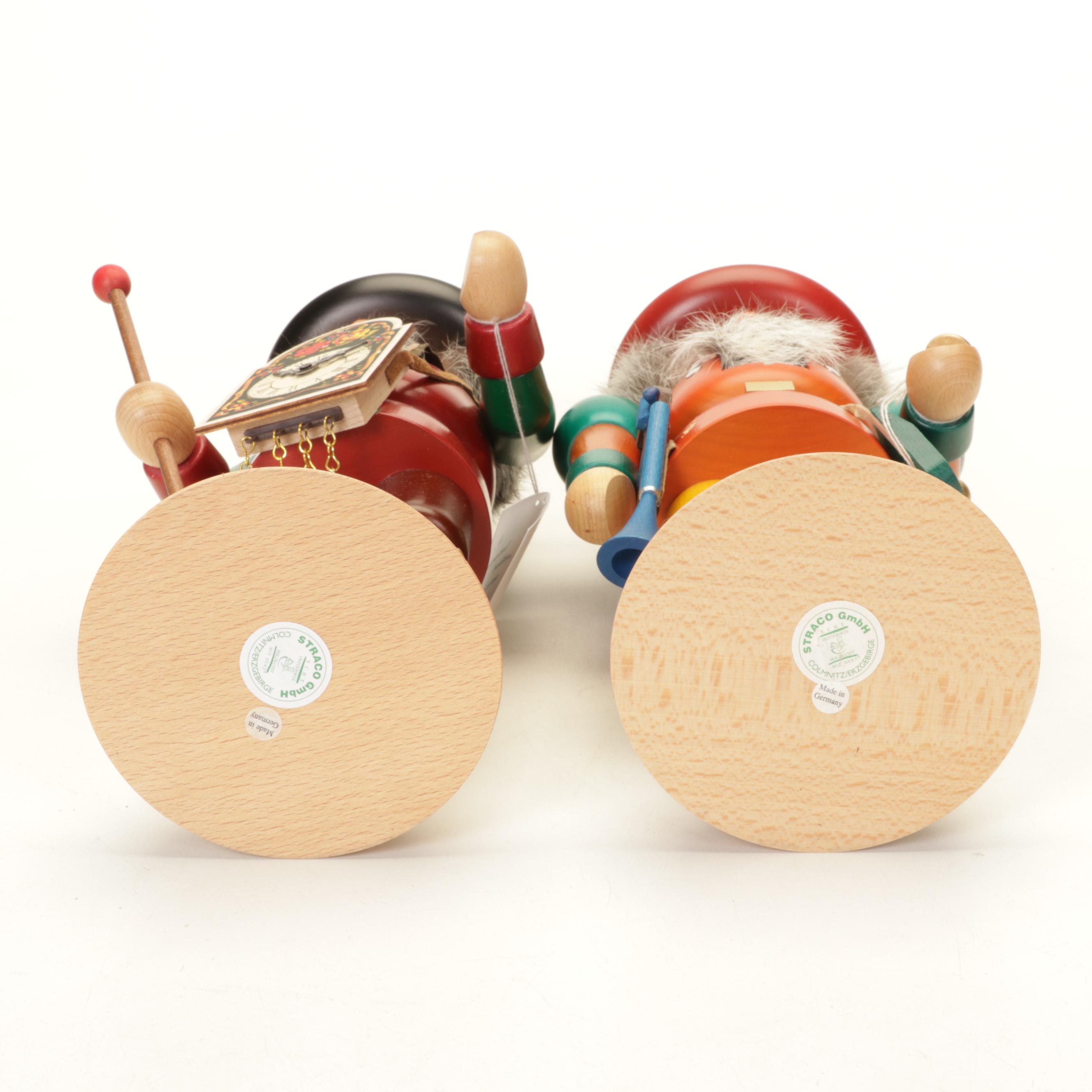 Kaden & Straco Hand-Crafted "Clock Maker" & "Policeman" Nutcracker