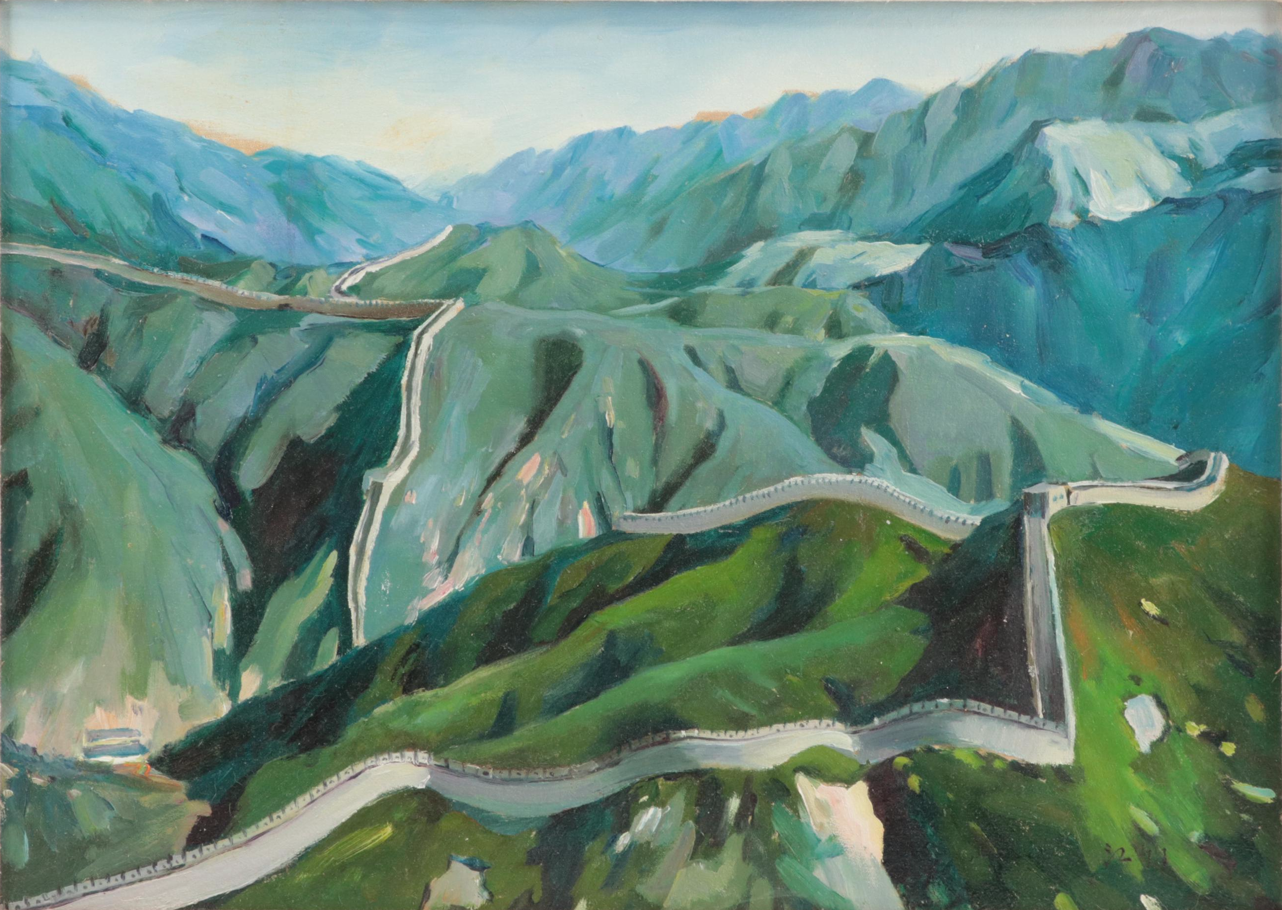 Landscape Oil Painting of the Great Wall of China