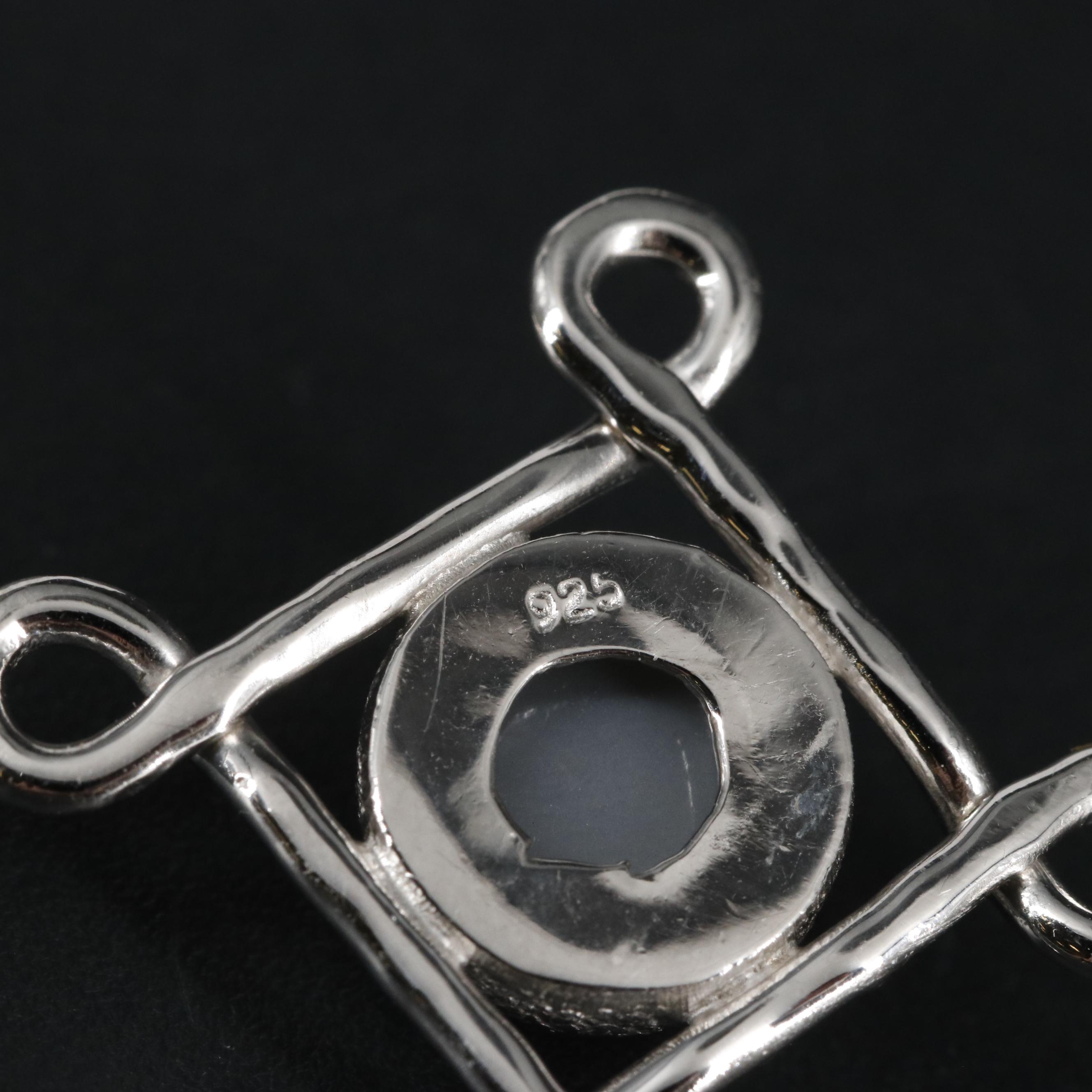 Sterling Gemstone Dangle Earrings