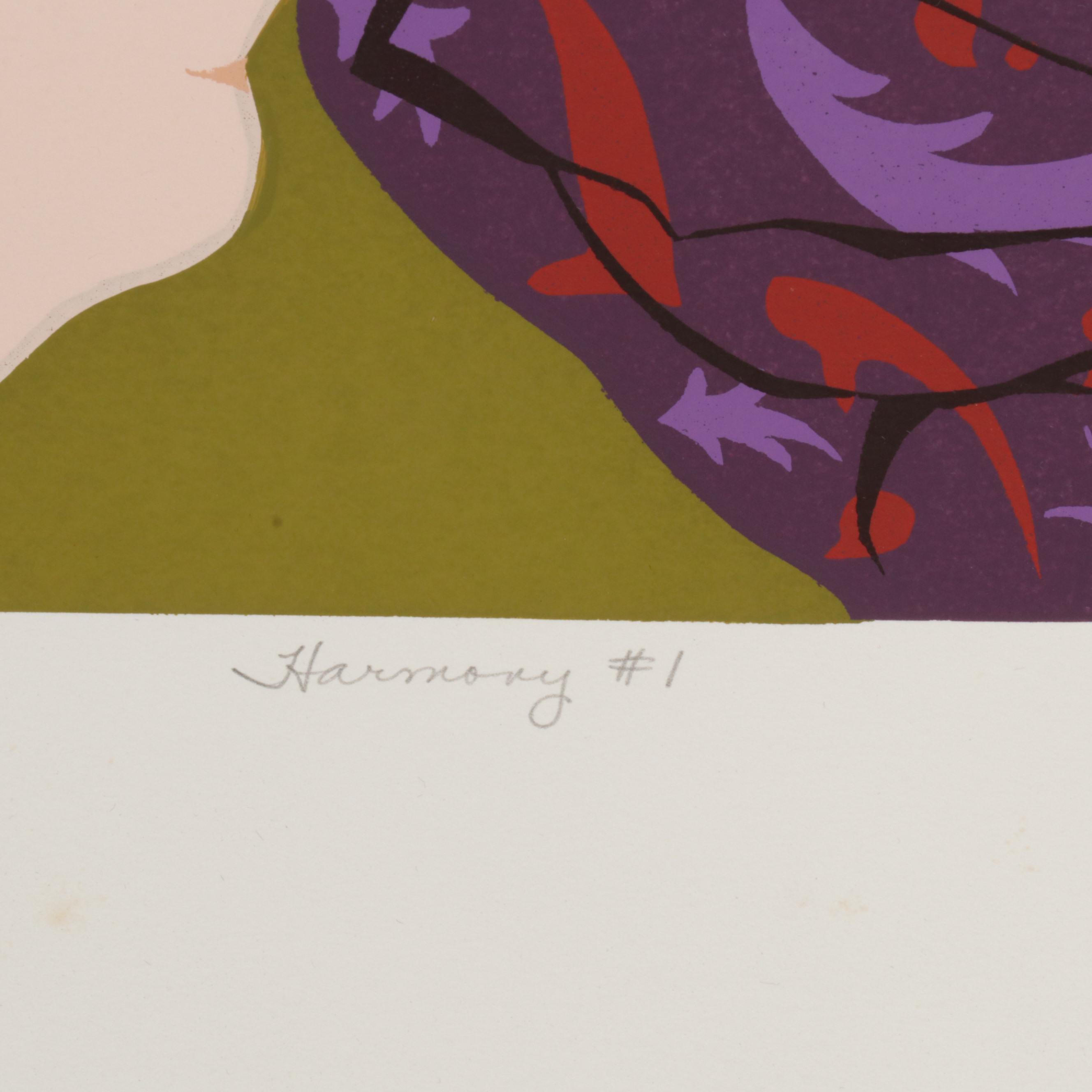 Lyn Seward Serigraph "Harmony #1," Late 20th Century