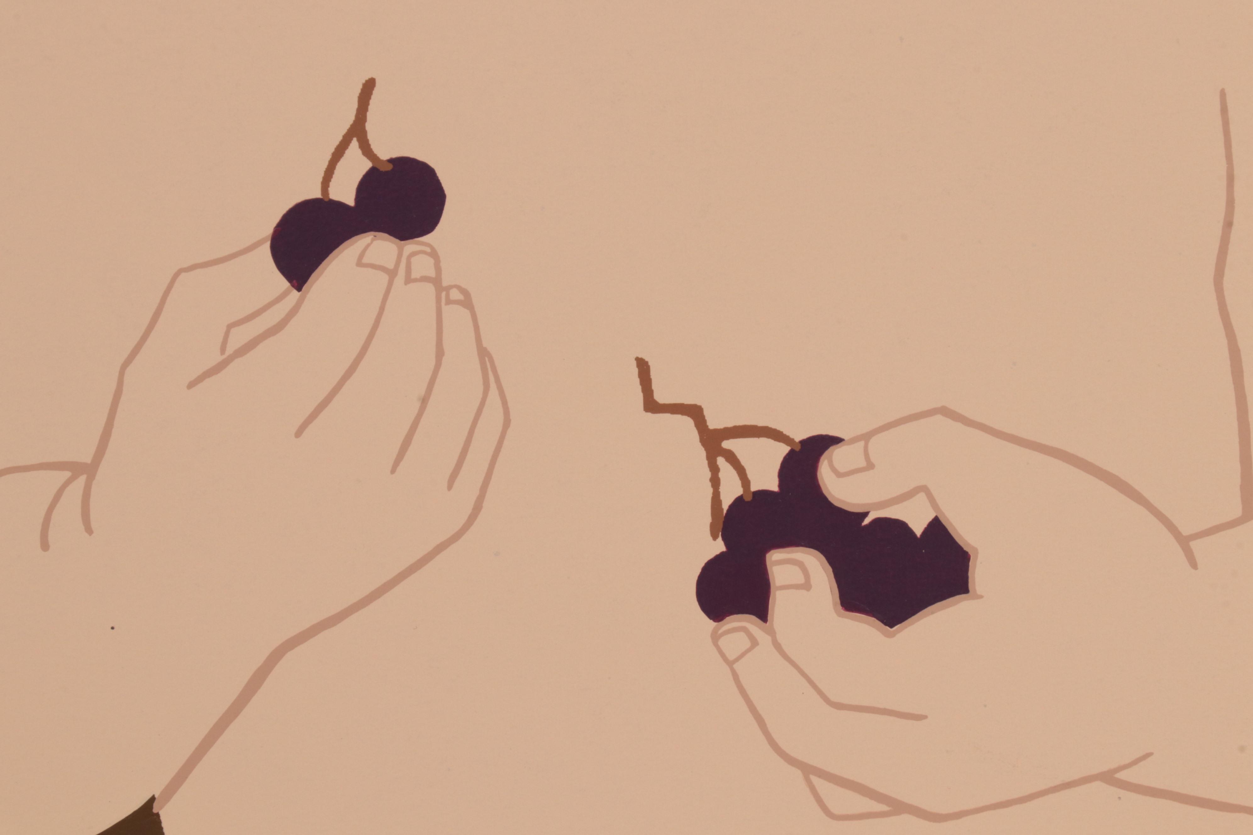 Lyn Seward Serigraph "The Grape Inspector," 1983