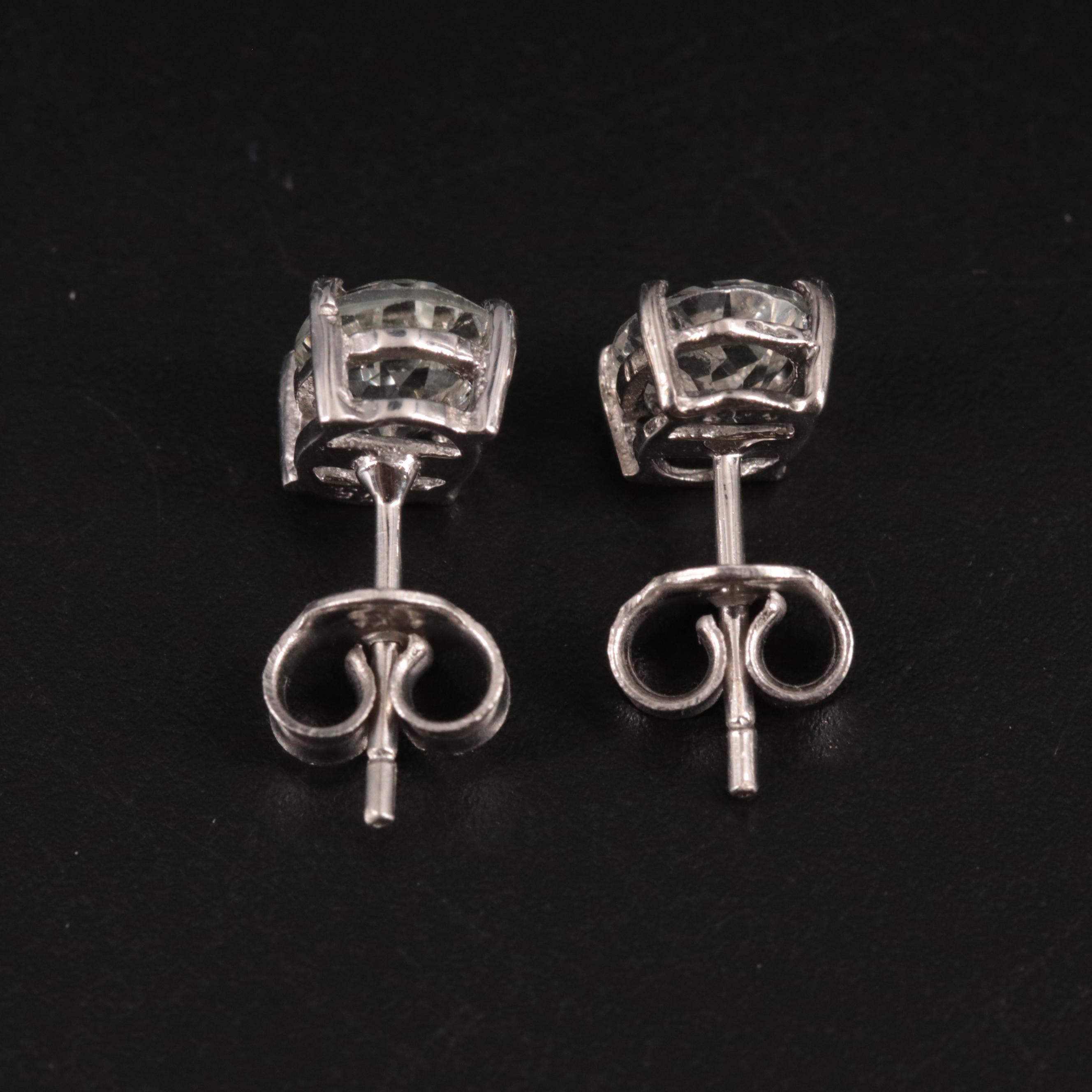 Sterling Gemstone Stud Earrings