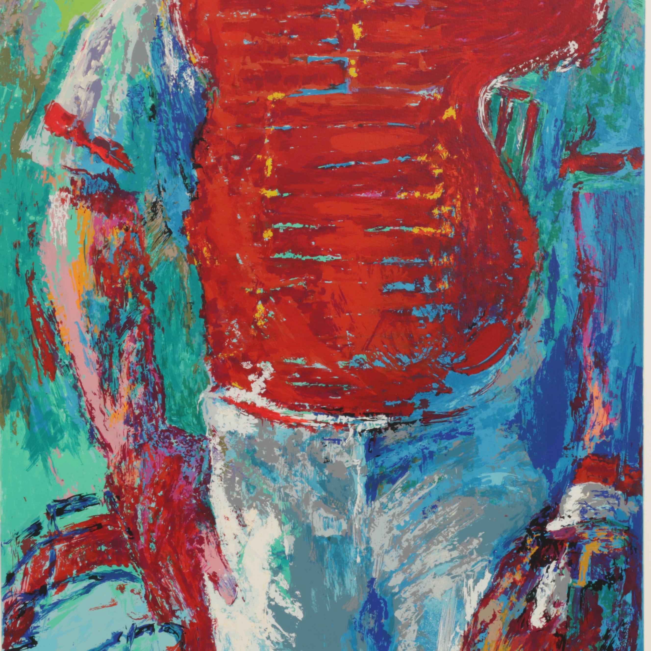 LeRoy Neiman Serigraph "Johnny Bench, the Catcher," Circa 1989