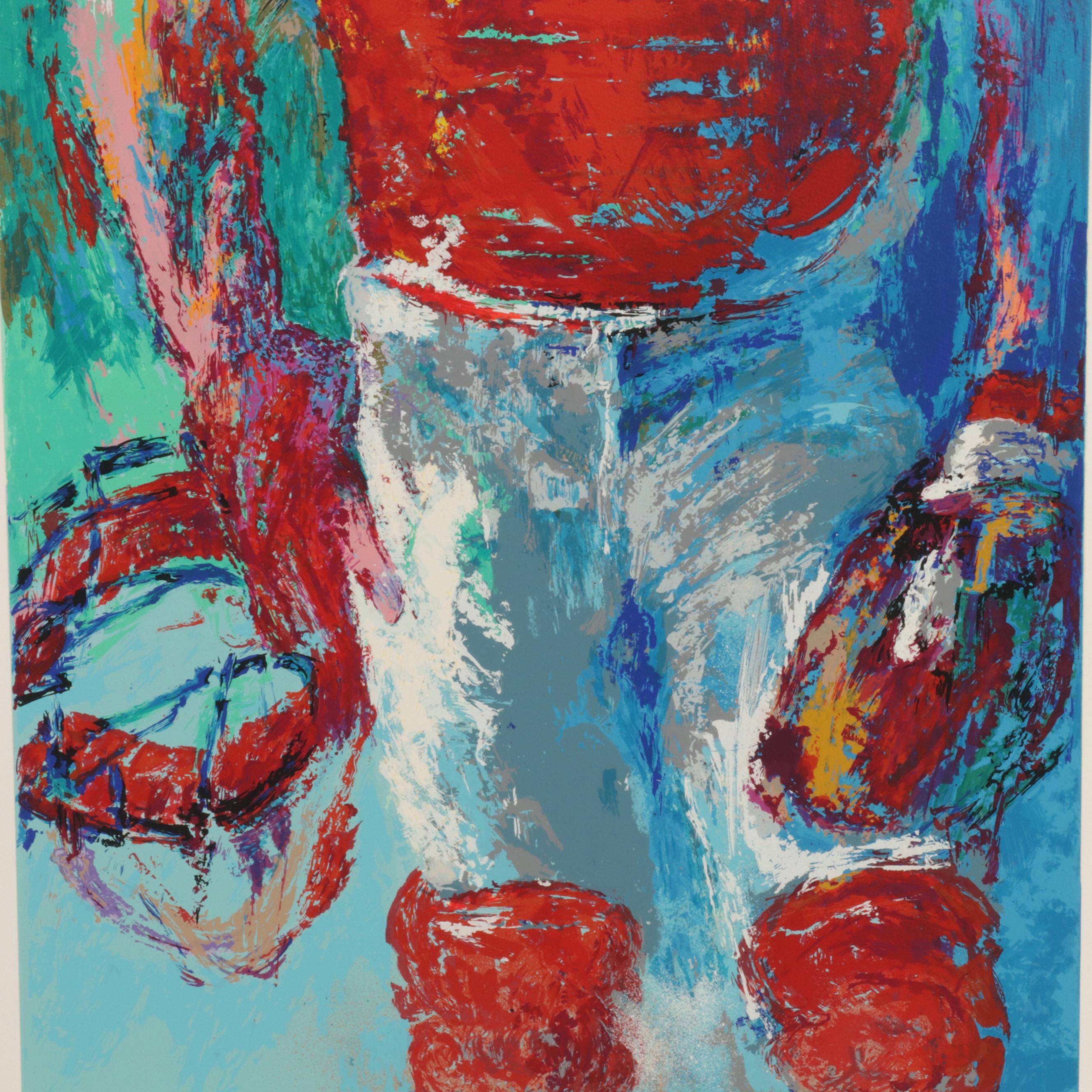 LeRoy Neiman Serigraph "Johnny Bench, the Catcher," Circa 1989