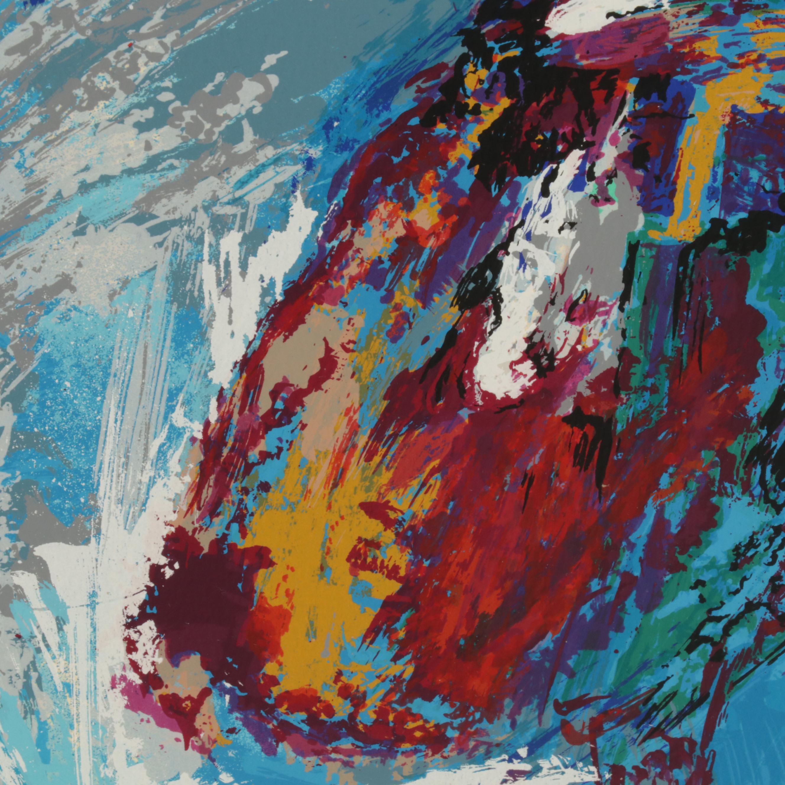 LeRoy Neiman Serigraph "Johnny Bench, the Catcher," Circa 1989