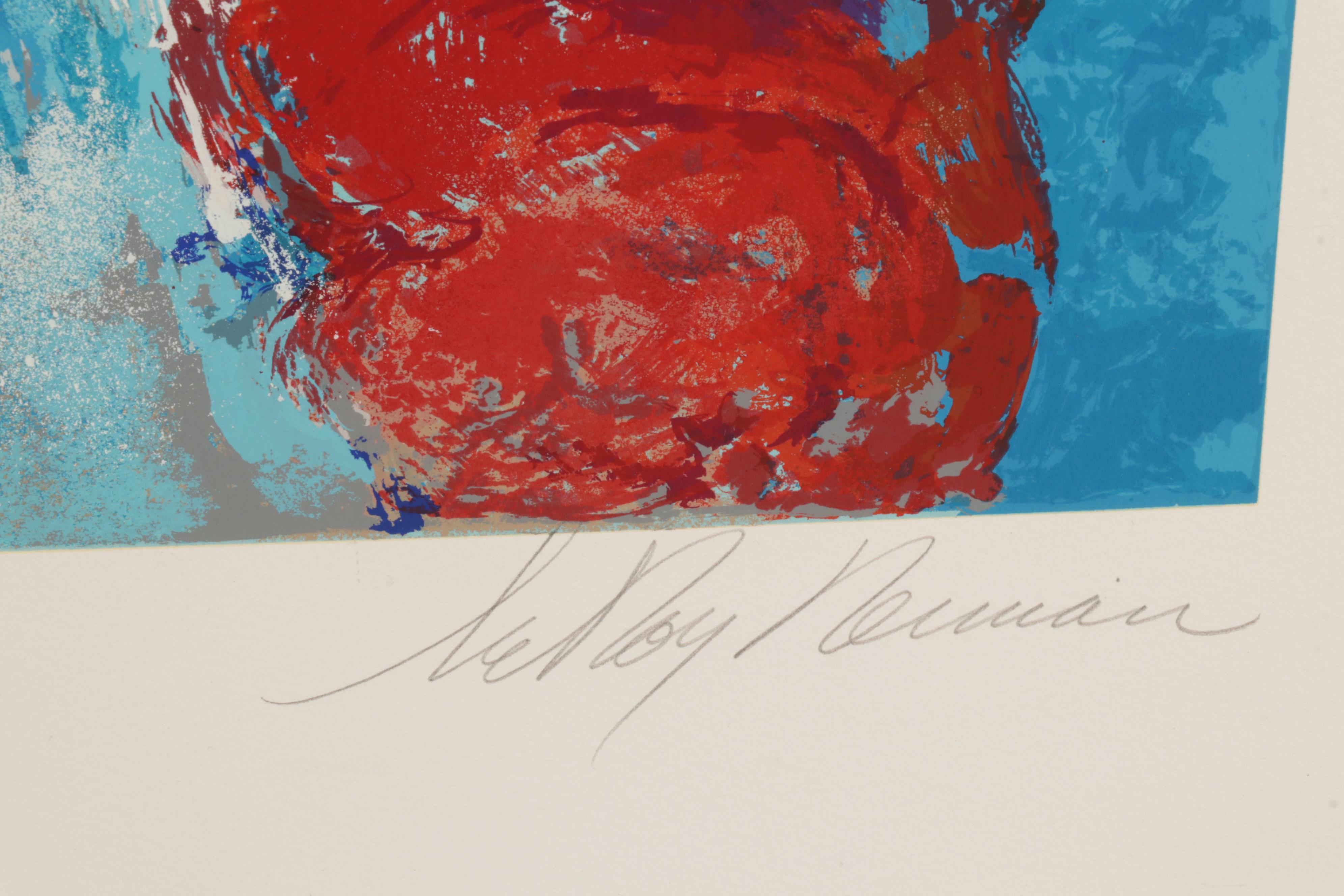 LeRoy Neiman Serigraph "Johnny Bench, the Catcher," Circa 1989