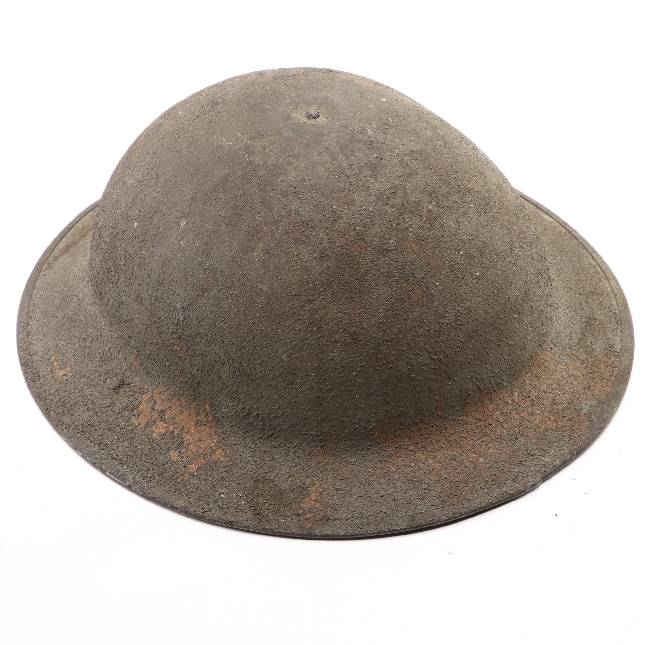 WWI Era United Stated M1917 Brodie Helmet