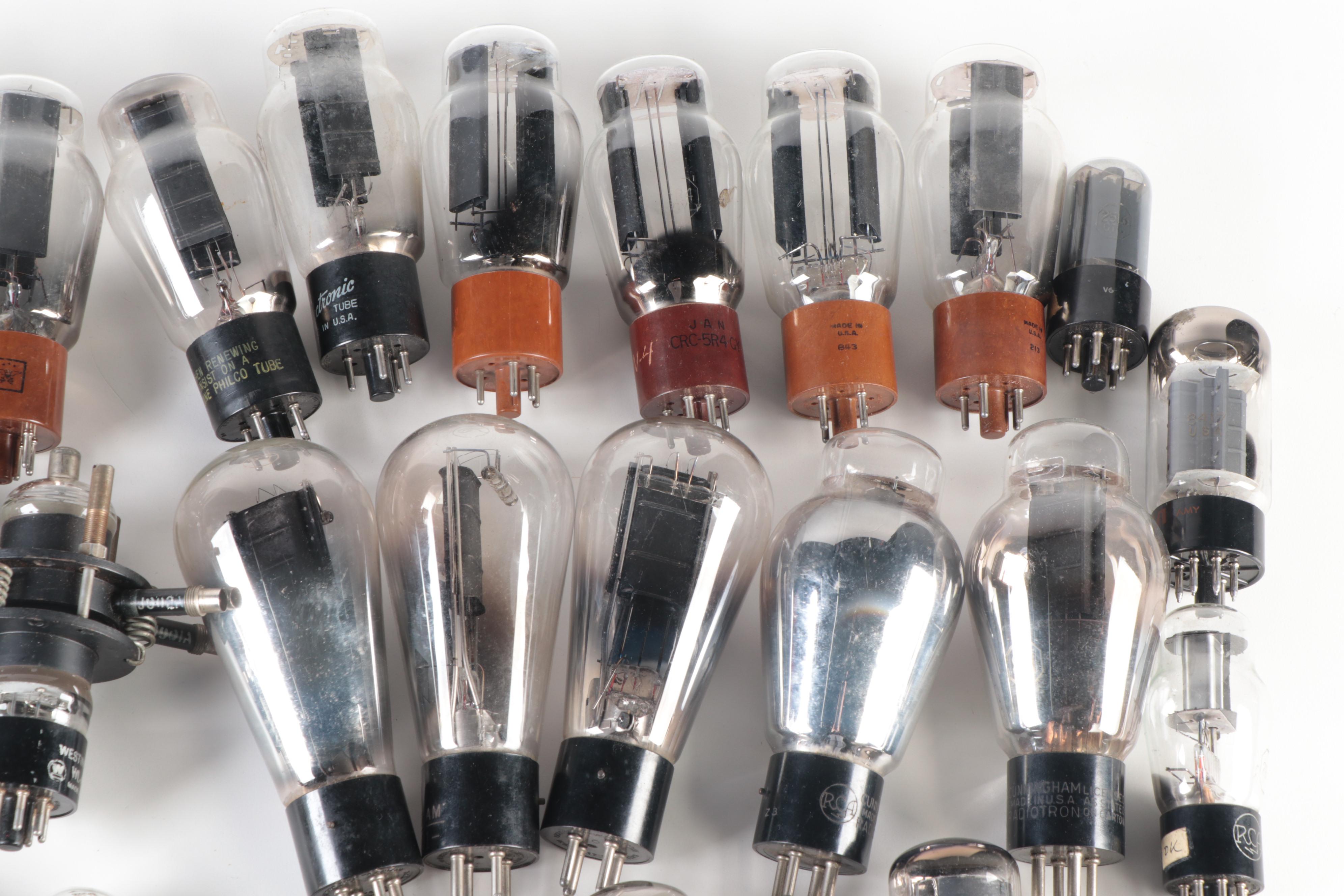 RCA, Philco, Westinghouse, Tung-Sol and Other Electronic Vacuum Tubes