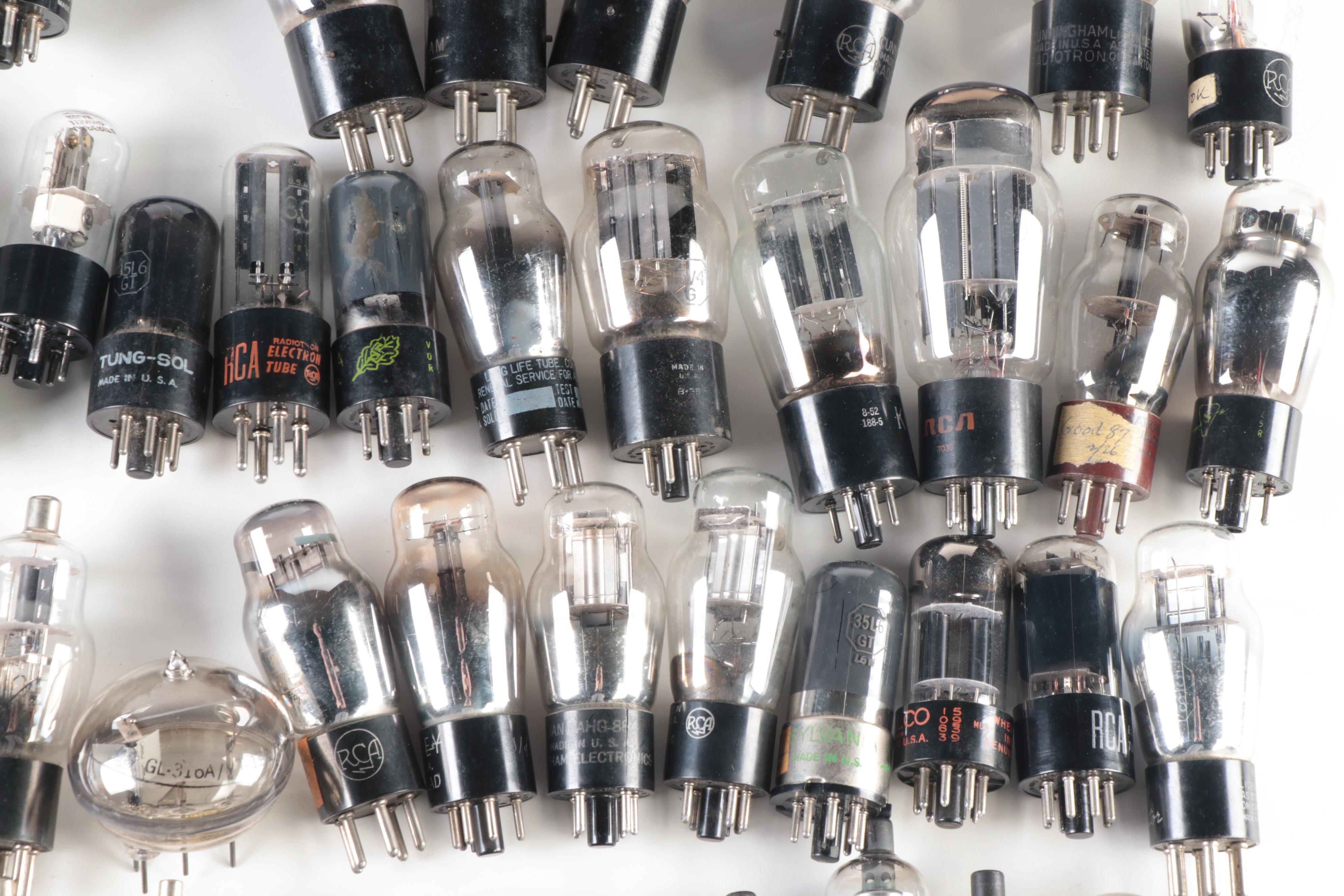RCA, Philco, Westinghouse, Tung-Sol and Other Electronic Vacuum Tubes