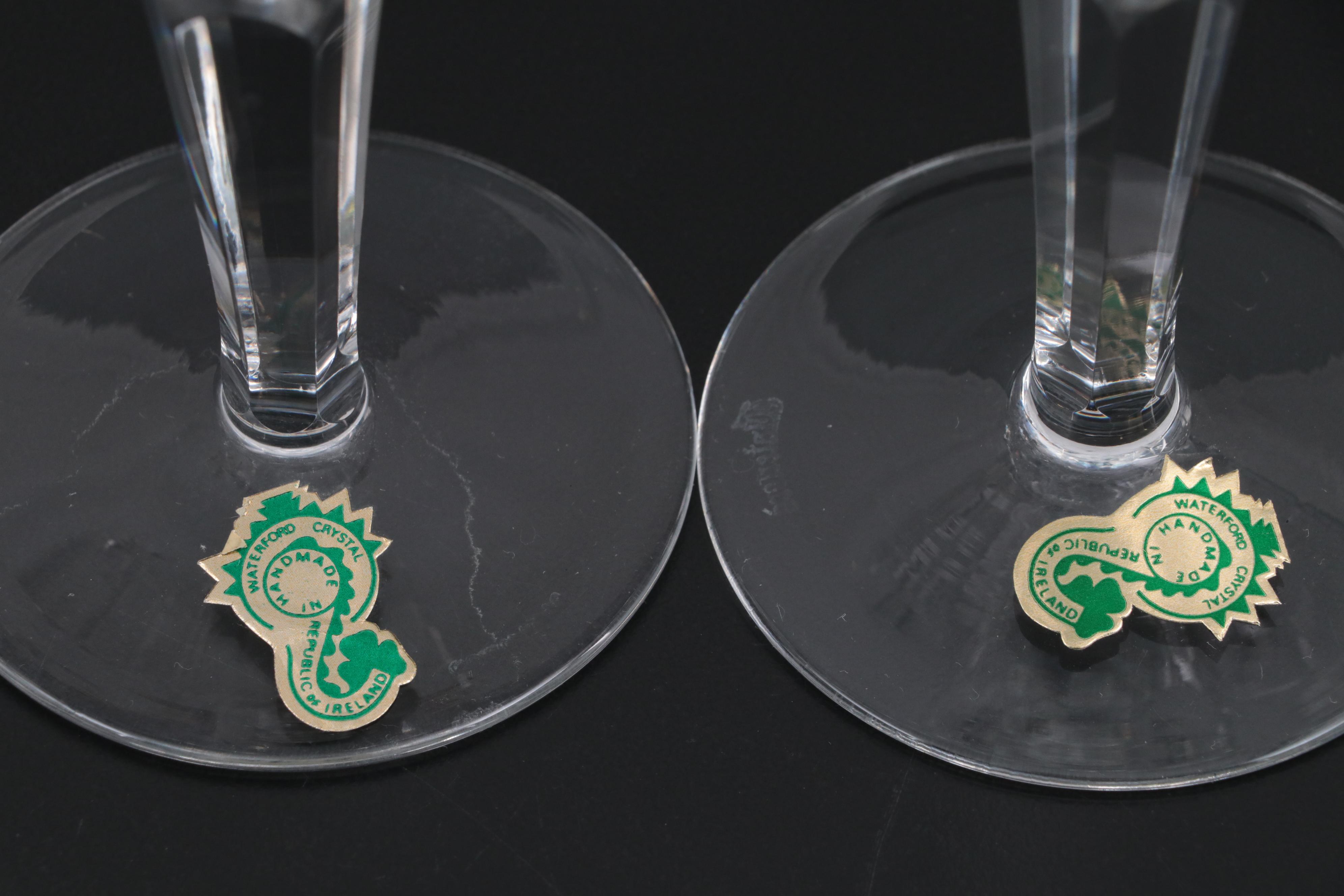 Waterford "Kildare" Crystal Water Goblets and Claret Wine Glasses