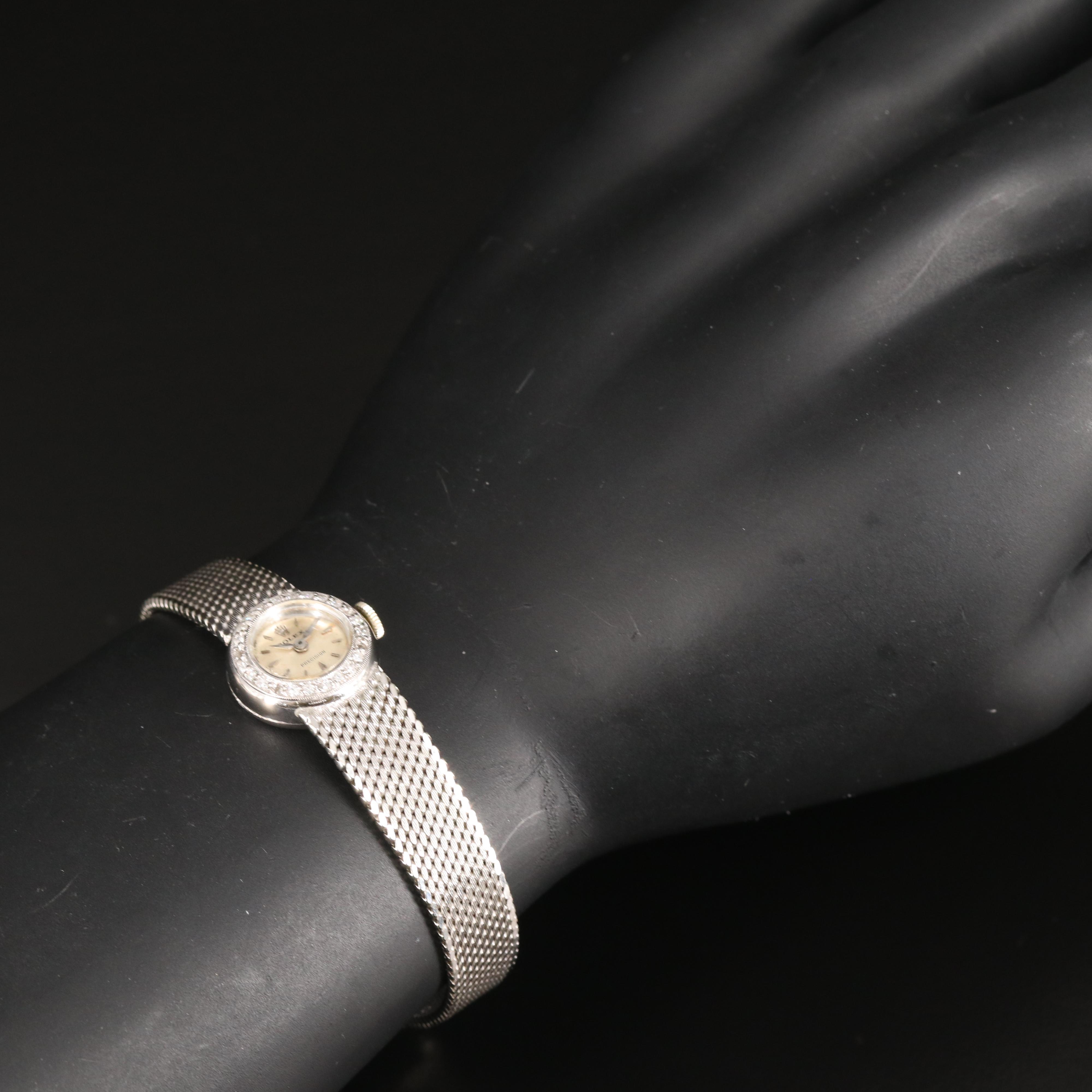 Vintage Rolex 14K Diamond Case and 18K Band Watch