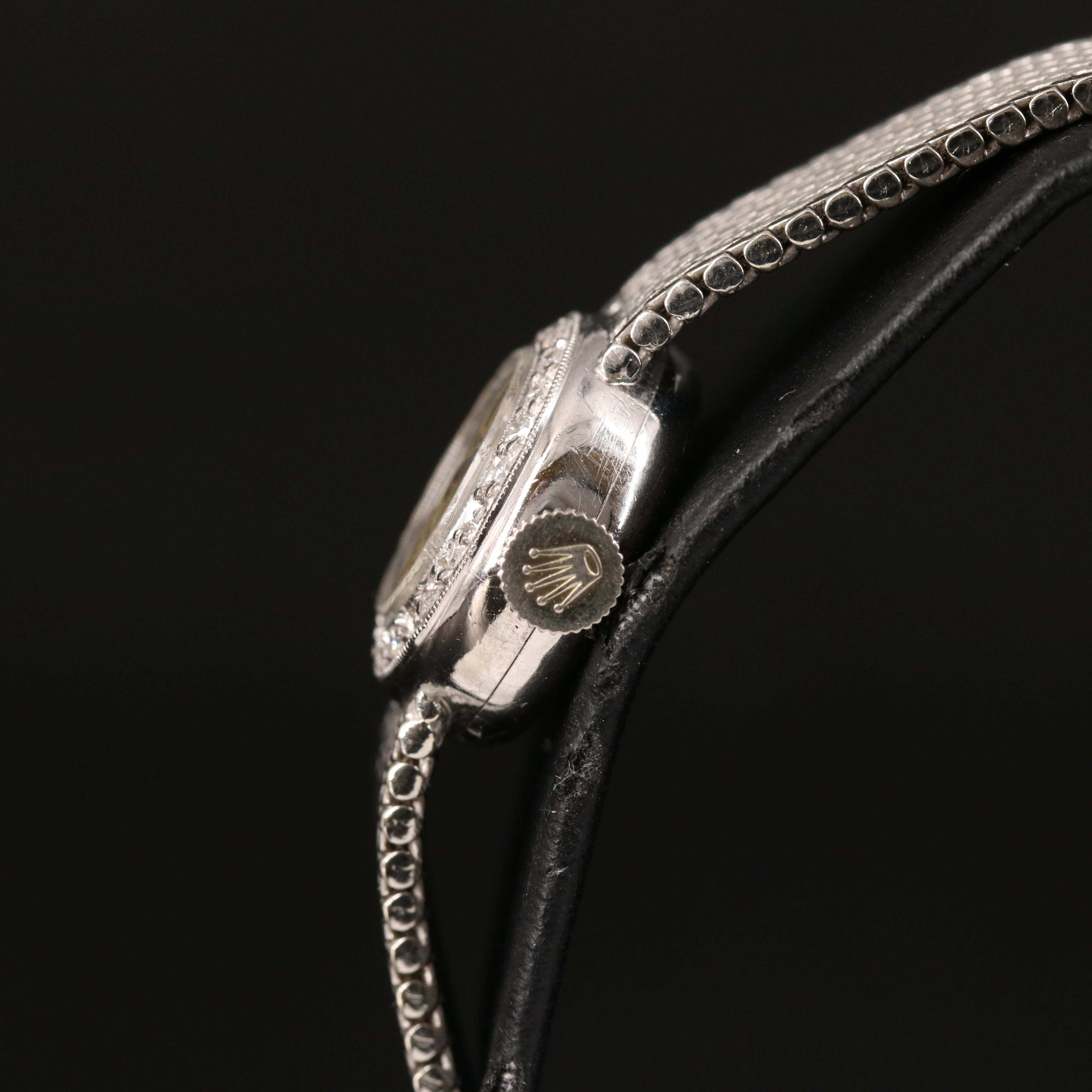 Vintage Rolex 14K Diamond Case and 18K Band Watch