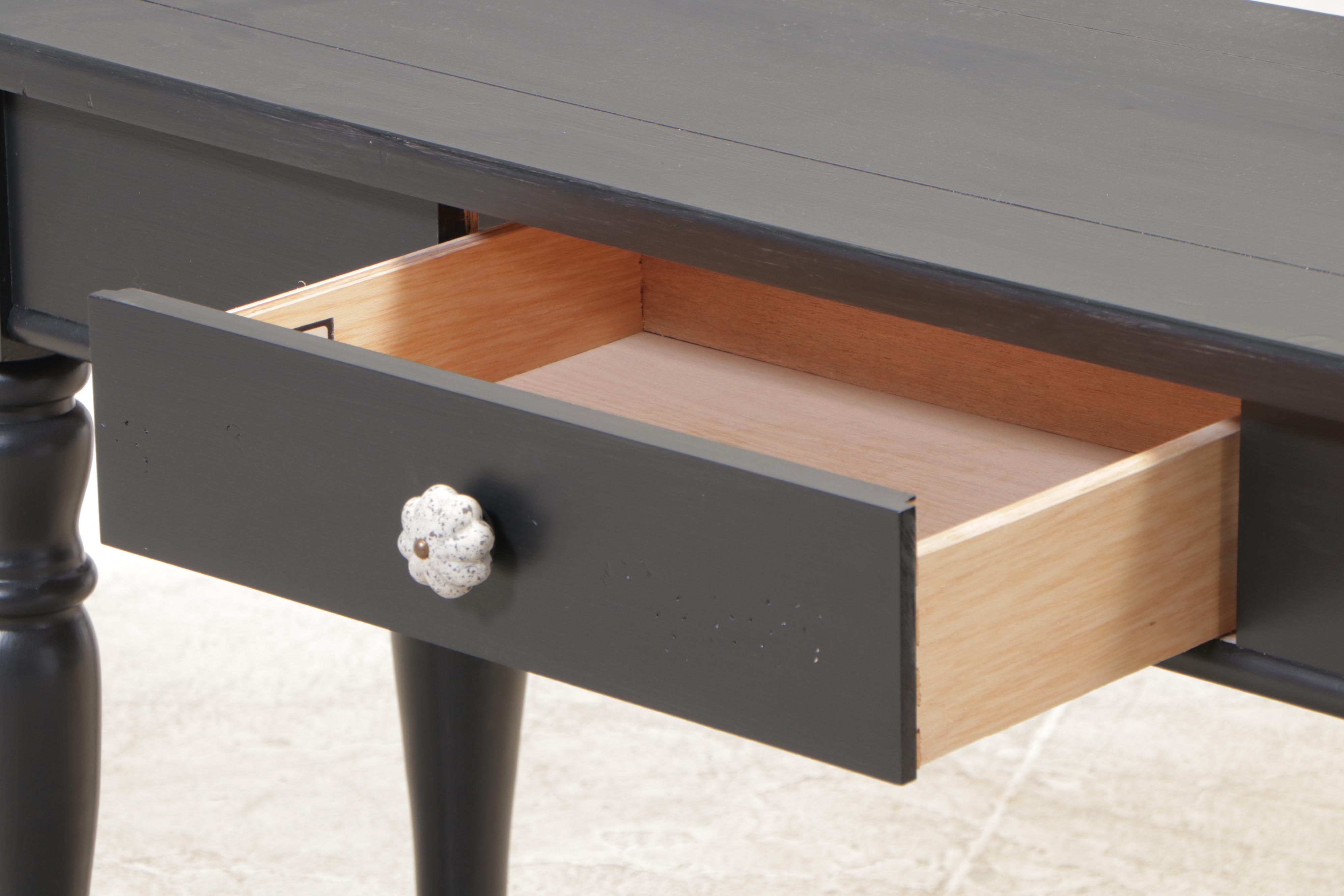 Broyhill Ebonized Console Table