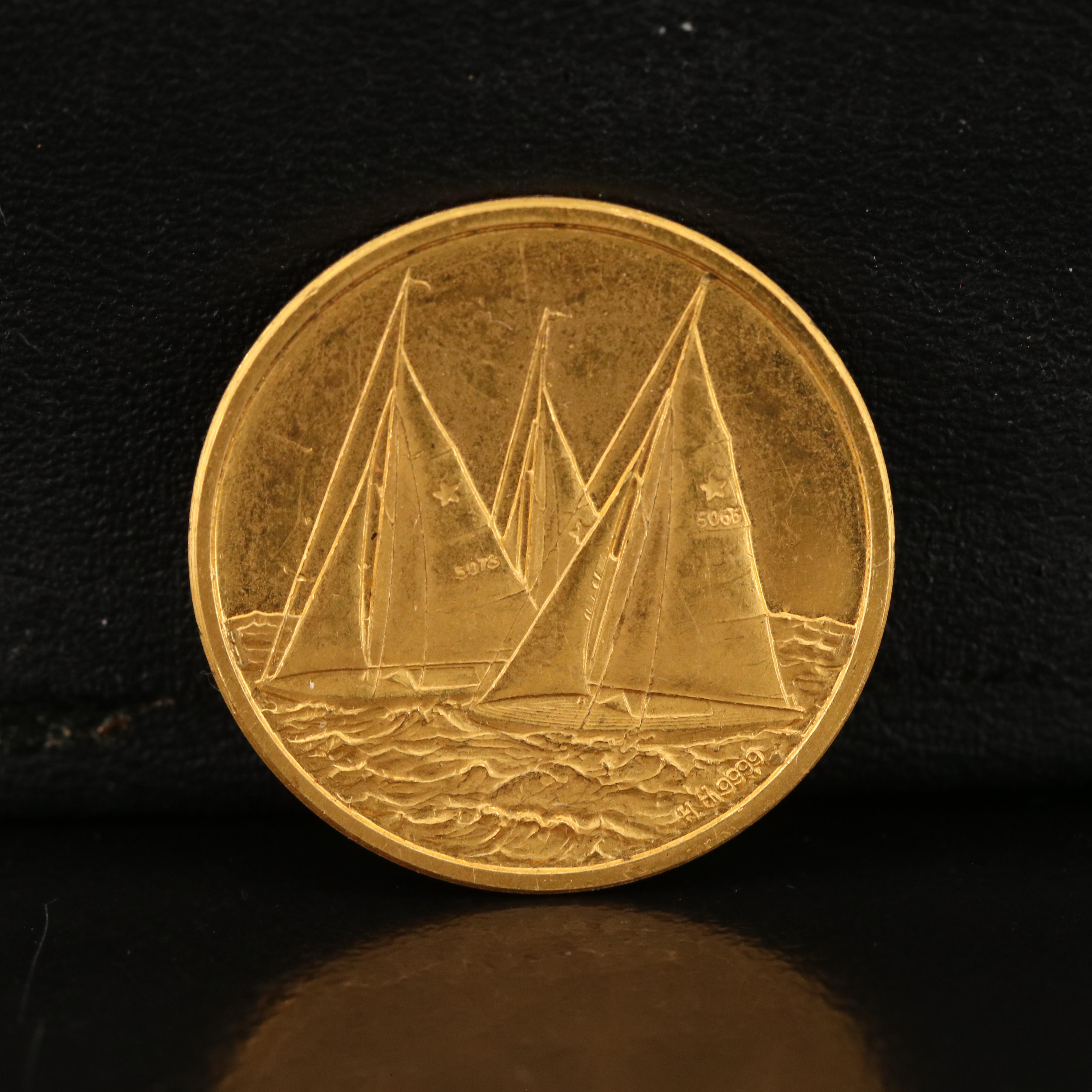 1972 Munich Olympics Gold Medal Commemorating the Olympic Games in Kiel, Germany