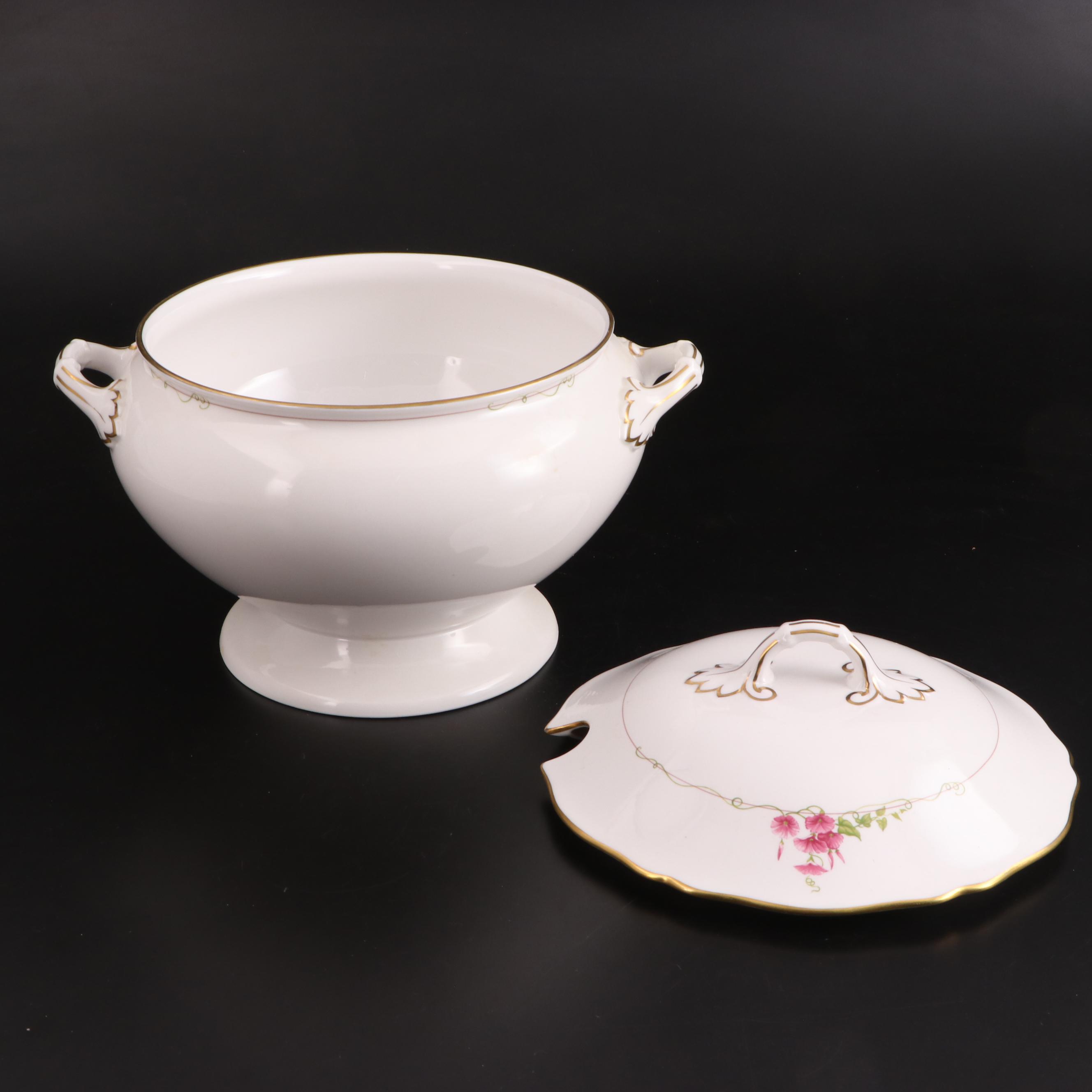 Spode "Rosetti" Porcelain Tureen and Dinnerware and Gerity "Georgian" Ladle