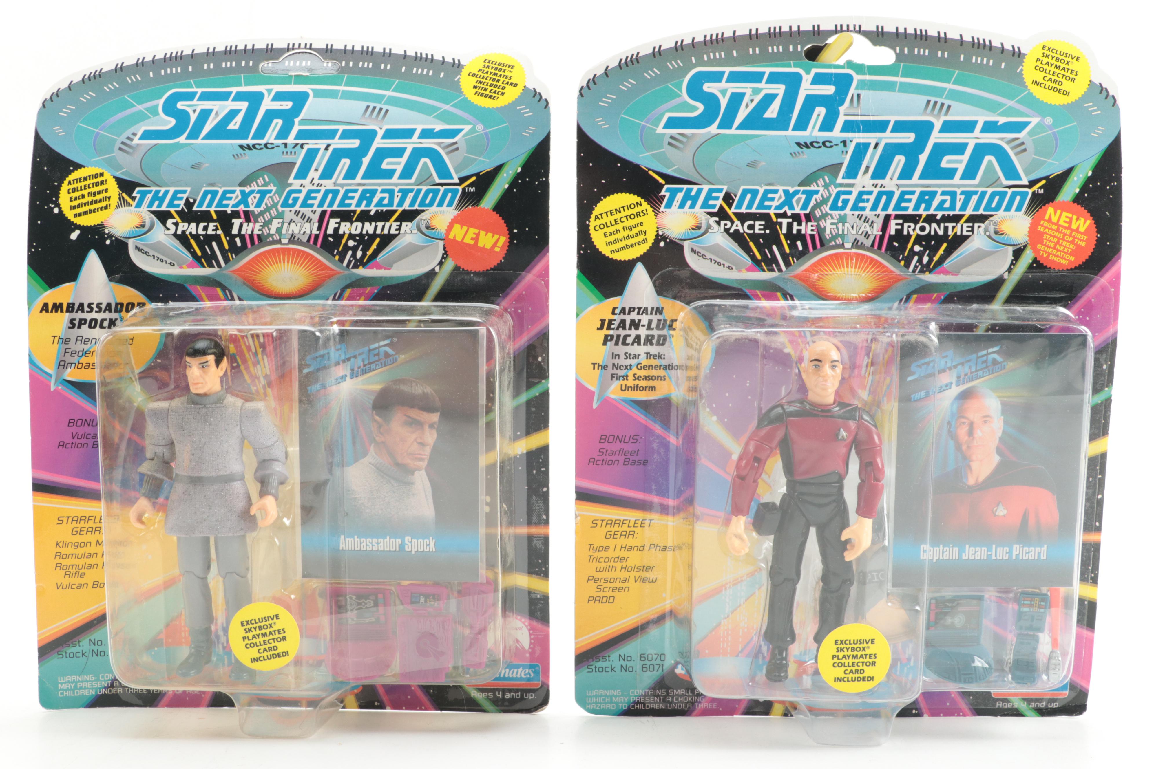 Playmates "Star Trek: The Next Generation" Action Figures with Collector Cards