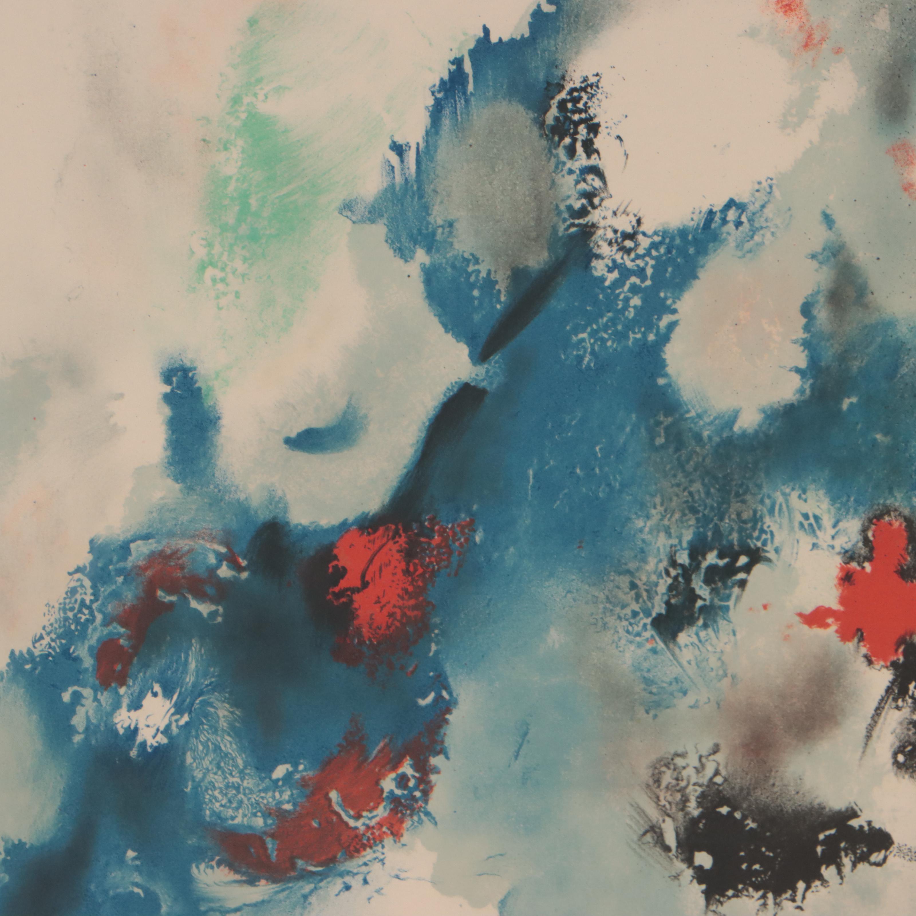 Don Fink Abstract Color Lithograph, 1971