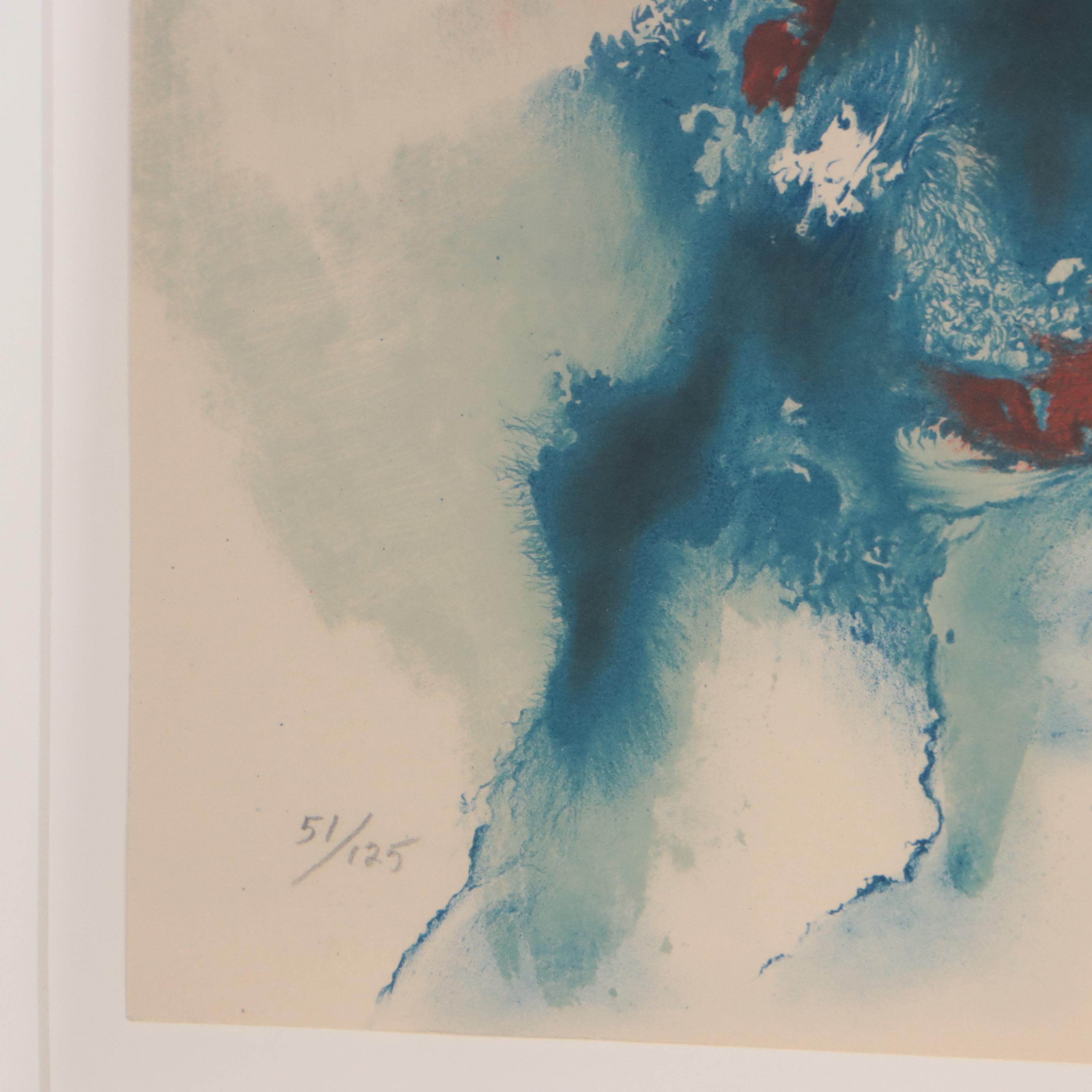 Don Fink Abstract Color Lithograph, 1971