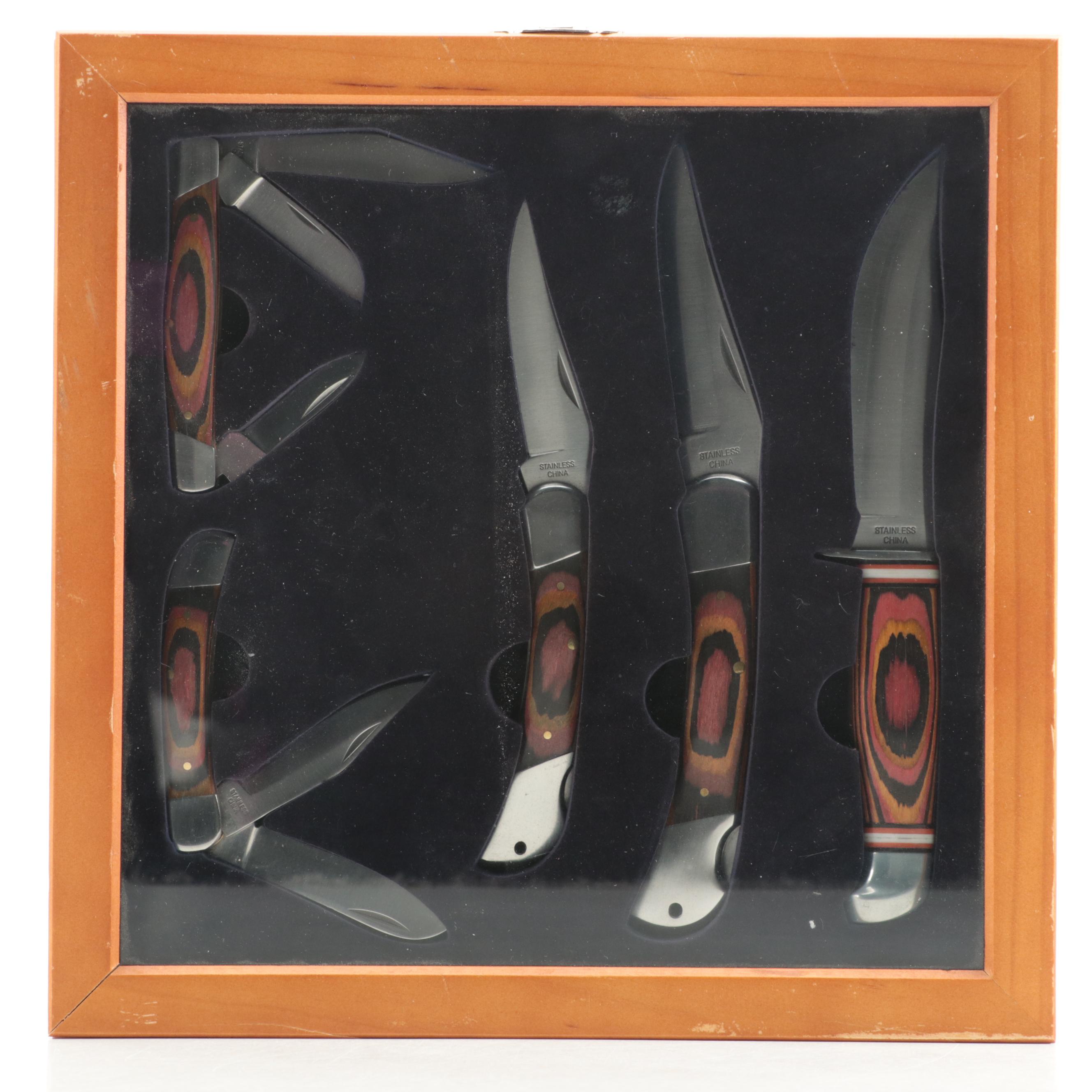 Al Agnew Pocket Knives and Pocket Watch with Other Folding Knives