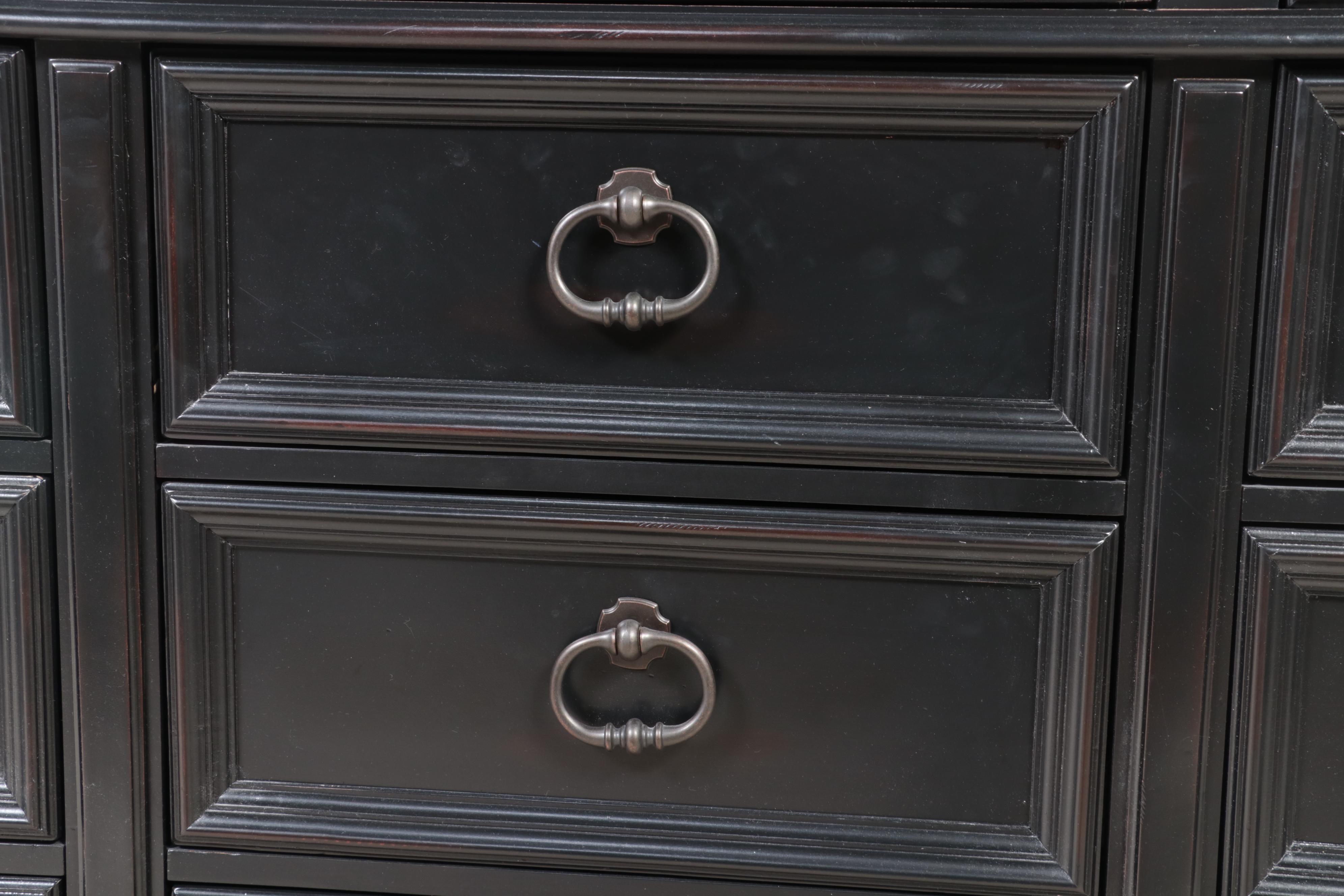 Havertys "Arrington" Ebonized Fifteen-Drawer Chest