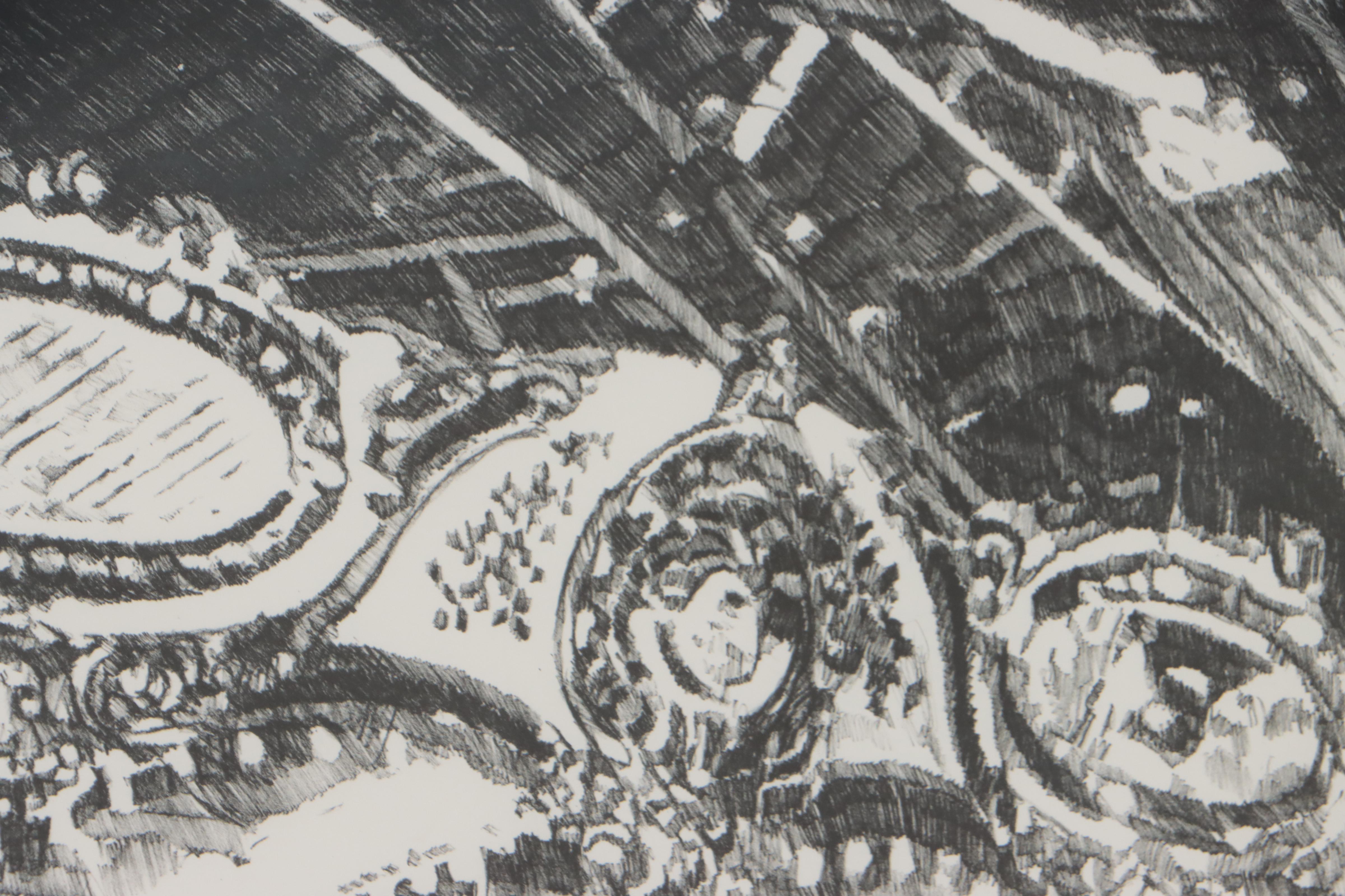 James Hendershot Lithograph "Carousel," Late 20th Century