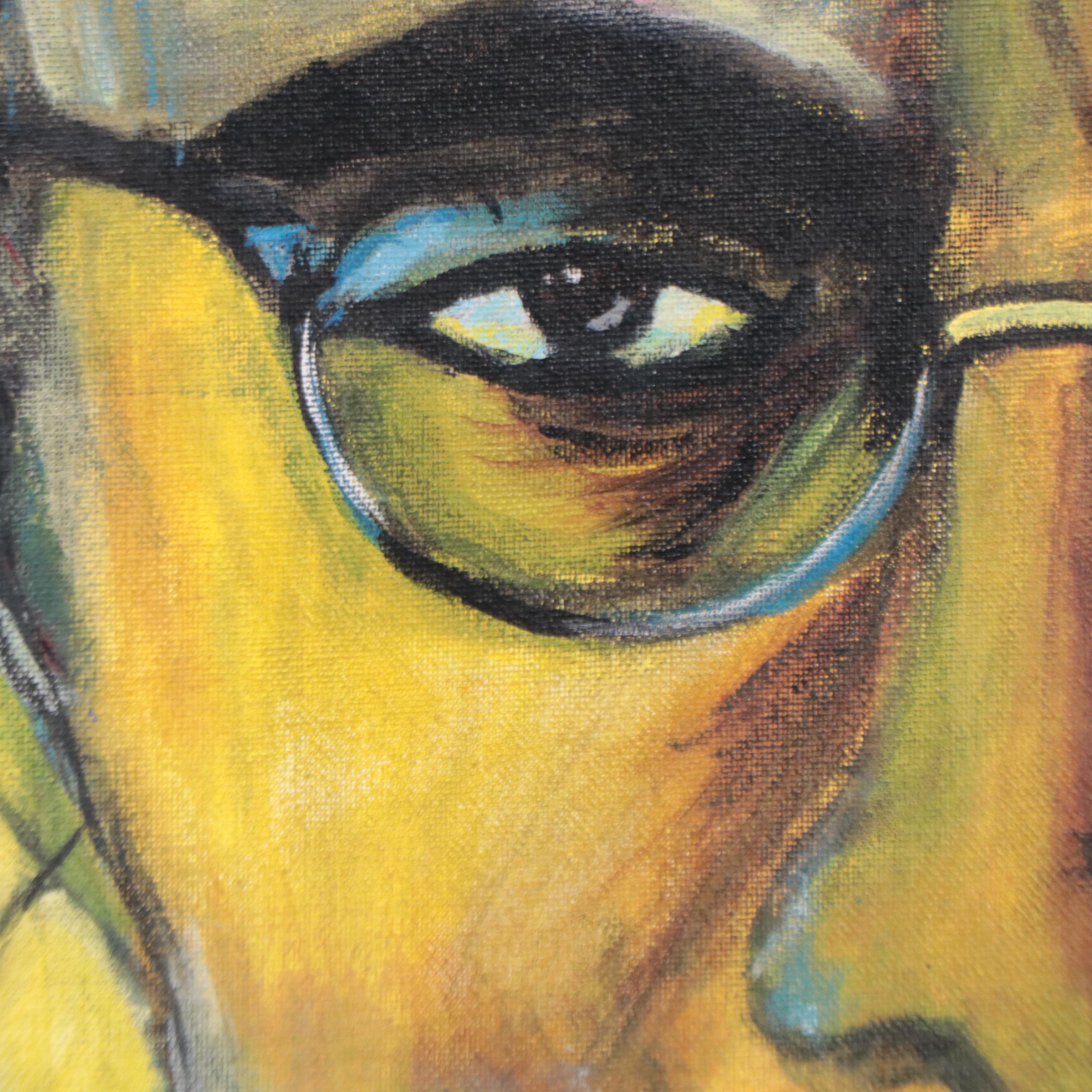 Oil Painting After Melina Jones "Malcolm X"