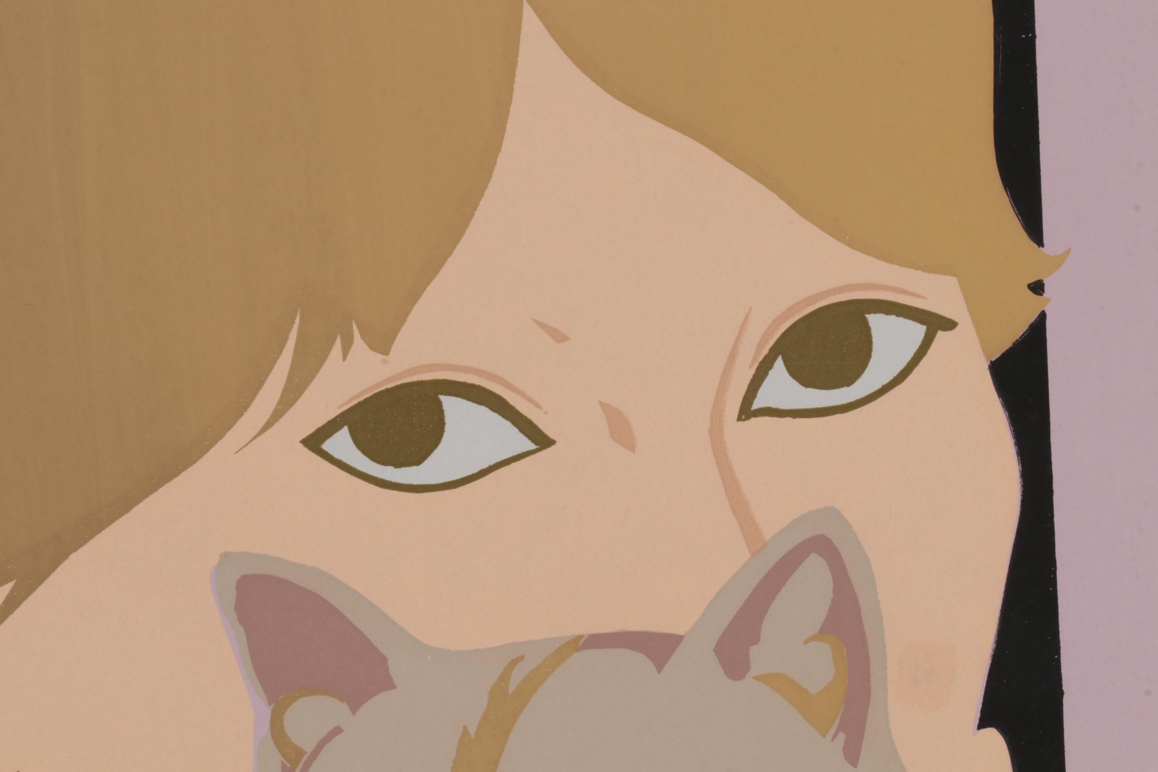 Lyn Seward Folk Art Serigraph "Mysteries," 1984