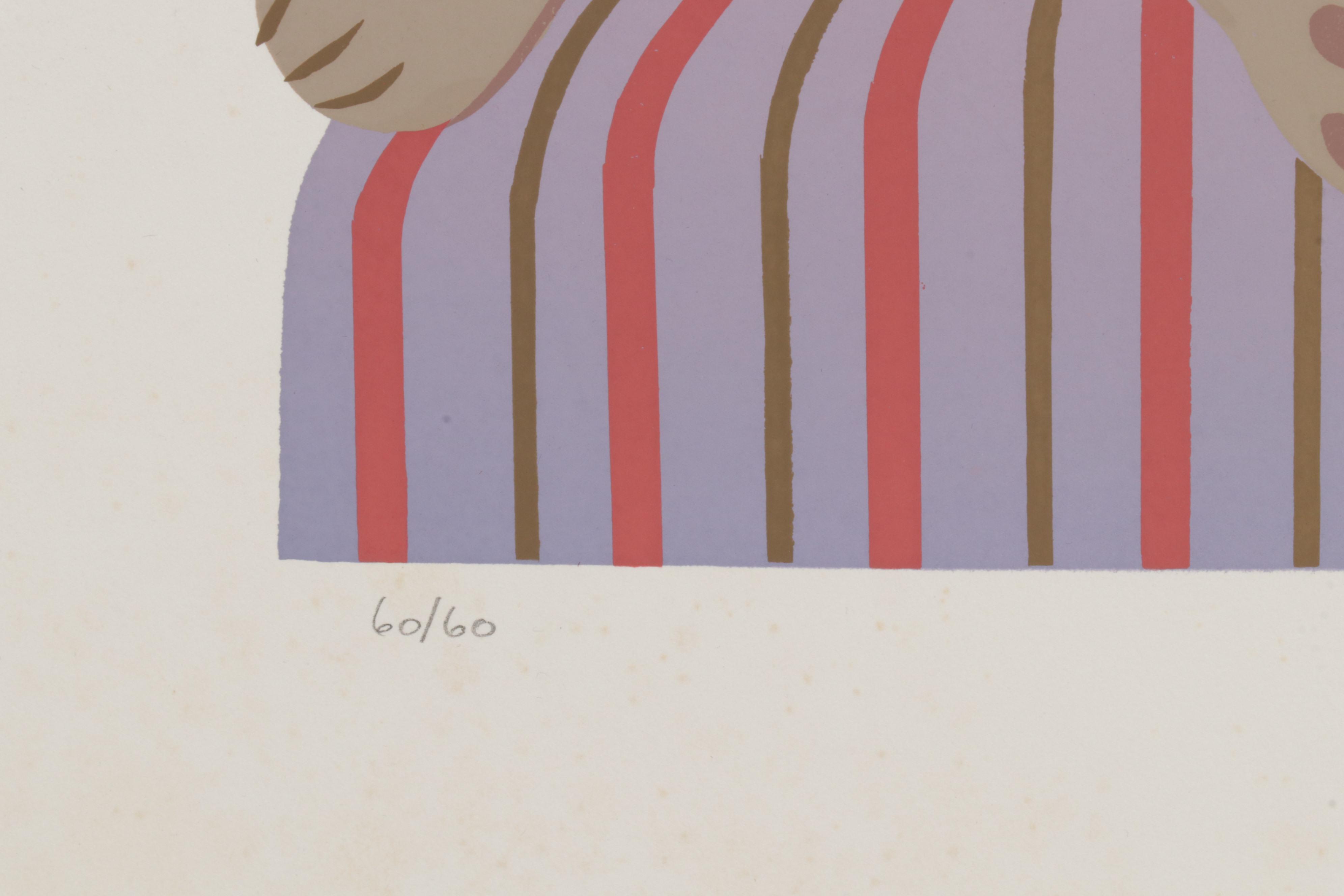 Lyn Seward Folk Art Serigraph "Mysteries," 1984