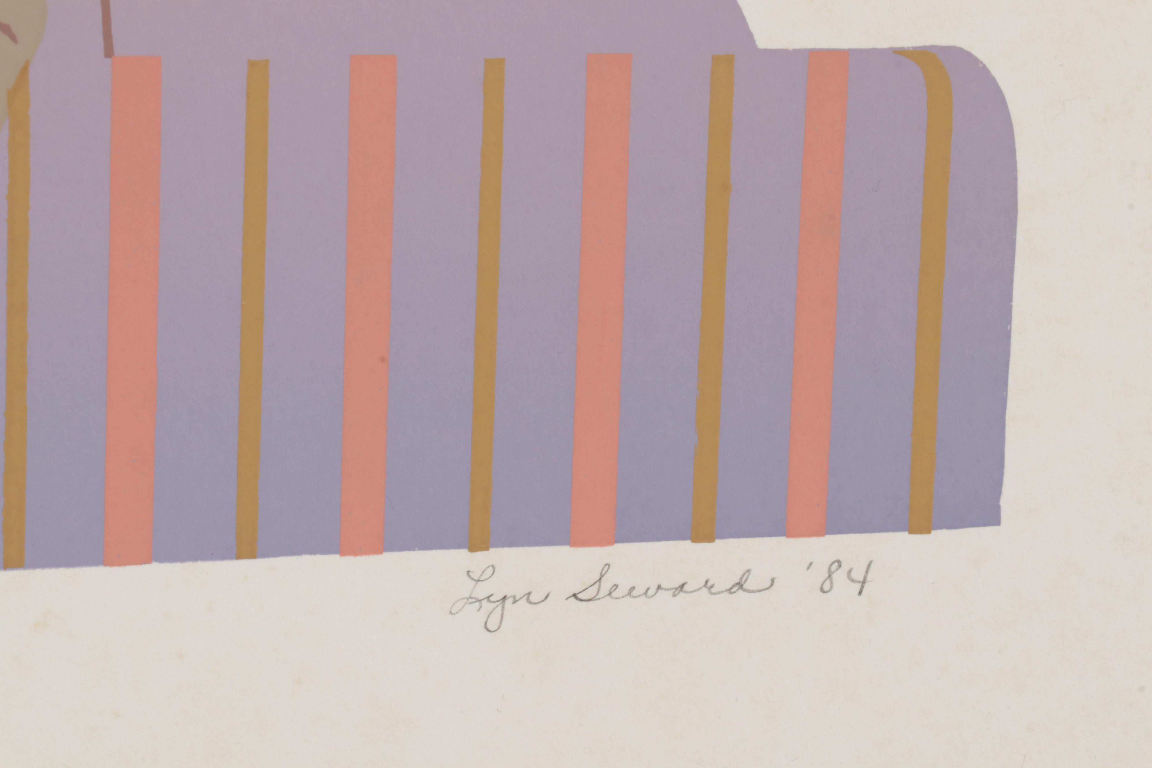 Lyn Seward Folk Art Serigraph "Mysteries," 1984