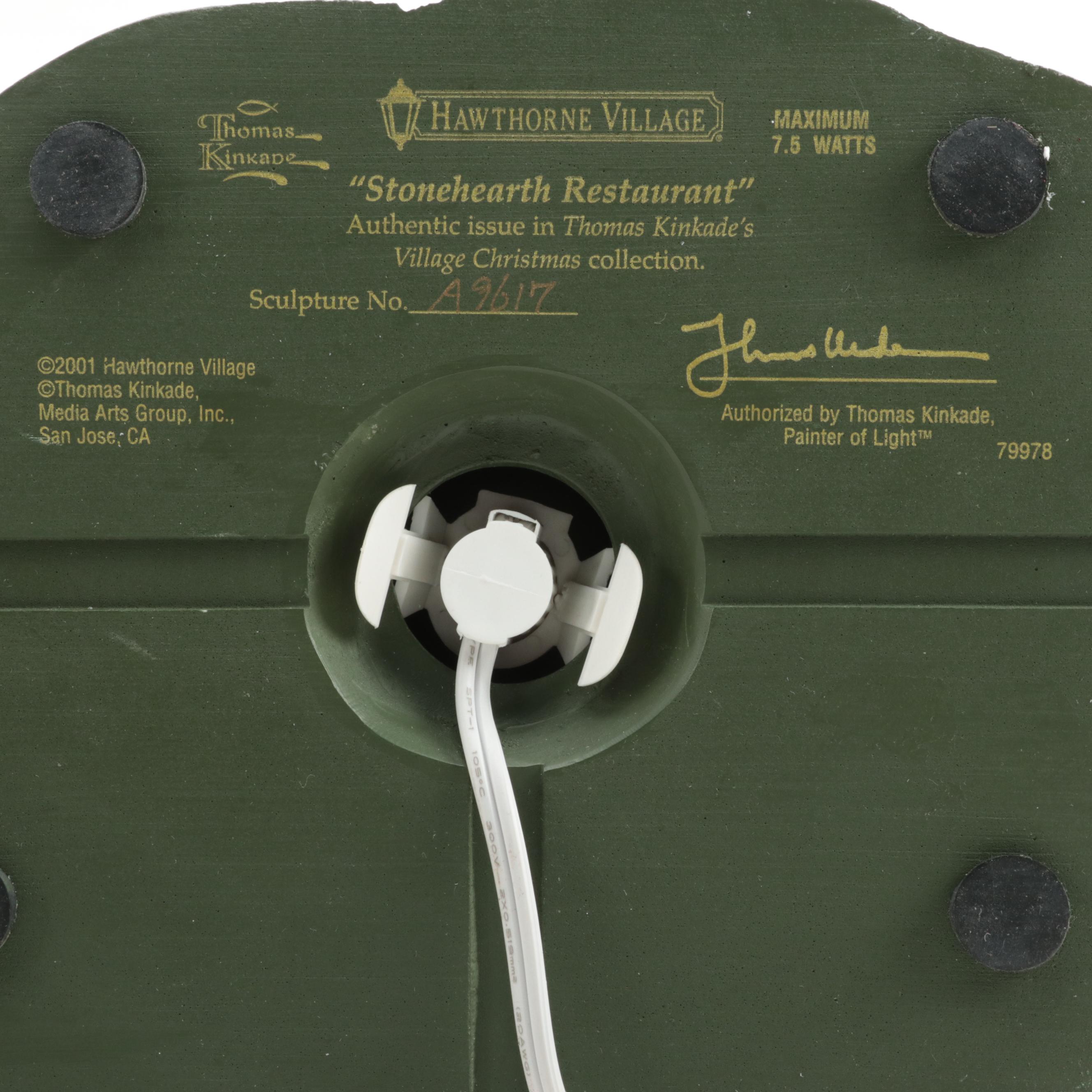 Thomas Kinkaide and Other Illuminated Christmas Village Houses and Ponds