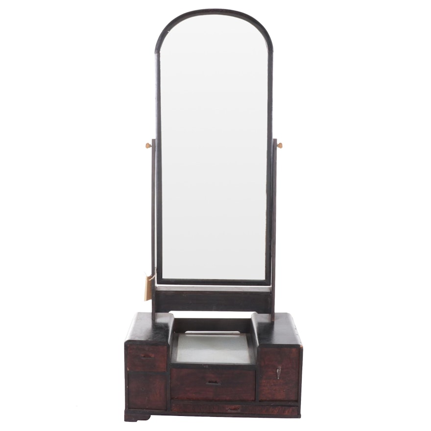 Art Deco Wooden Vanity Mirror, Early to Mid 20th Century