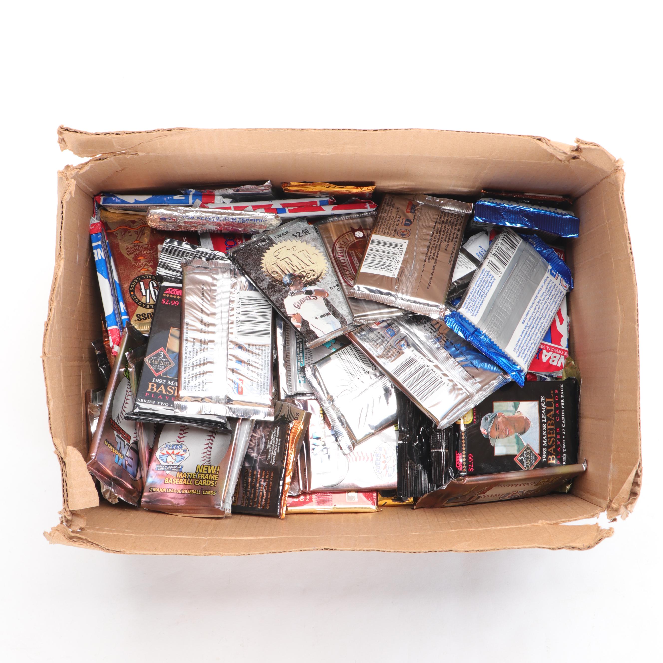 Fleer, Upper Deck, Other Sports Card Sealed Wax Packs, More, 1990s–2000s