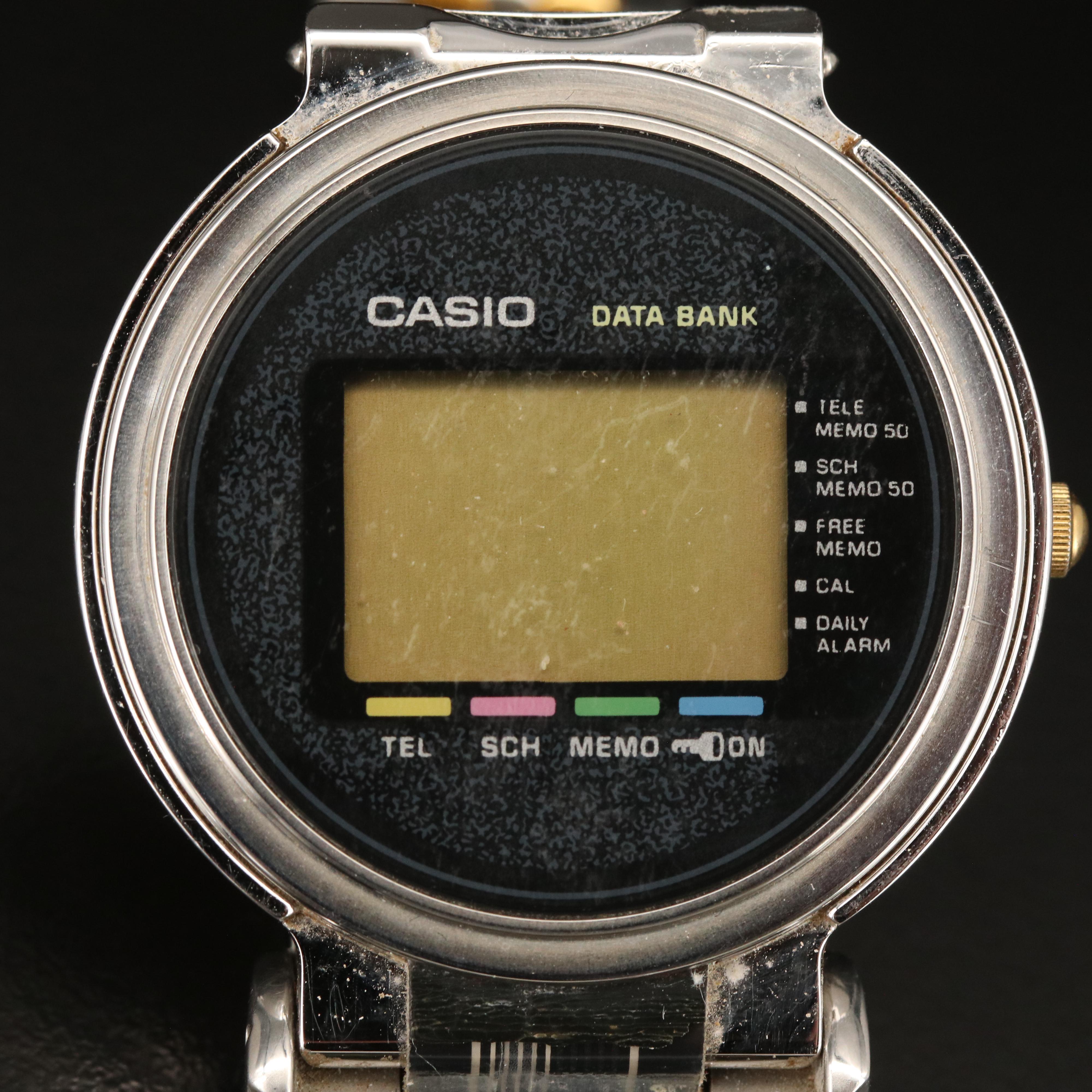 Casio Flip Top Data Bank Quartz Watch