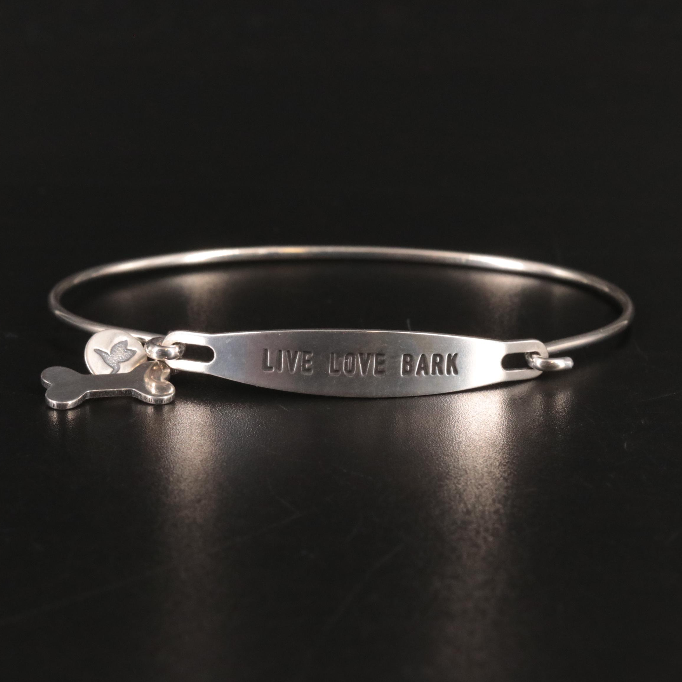 Sterling Bangle Dog Owner Bracelet