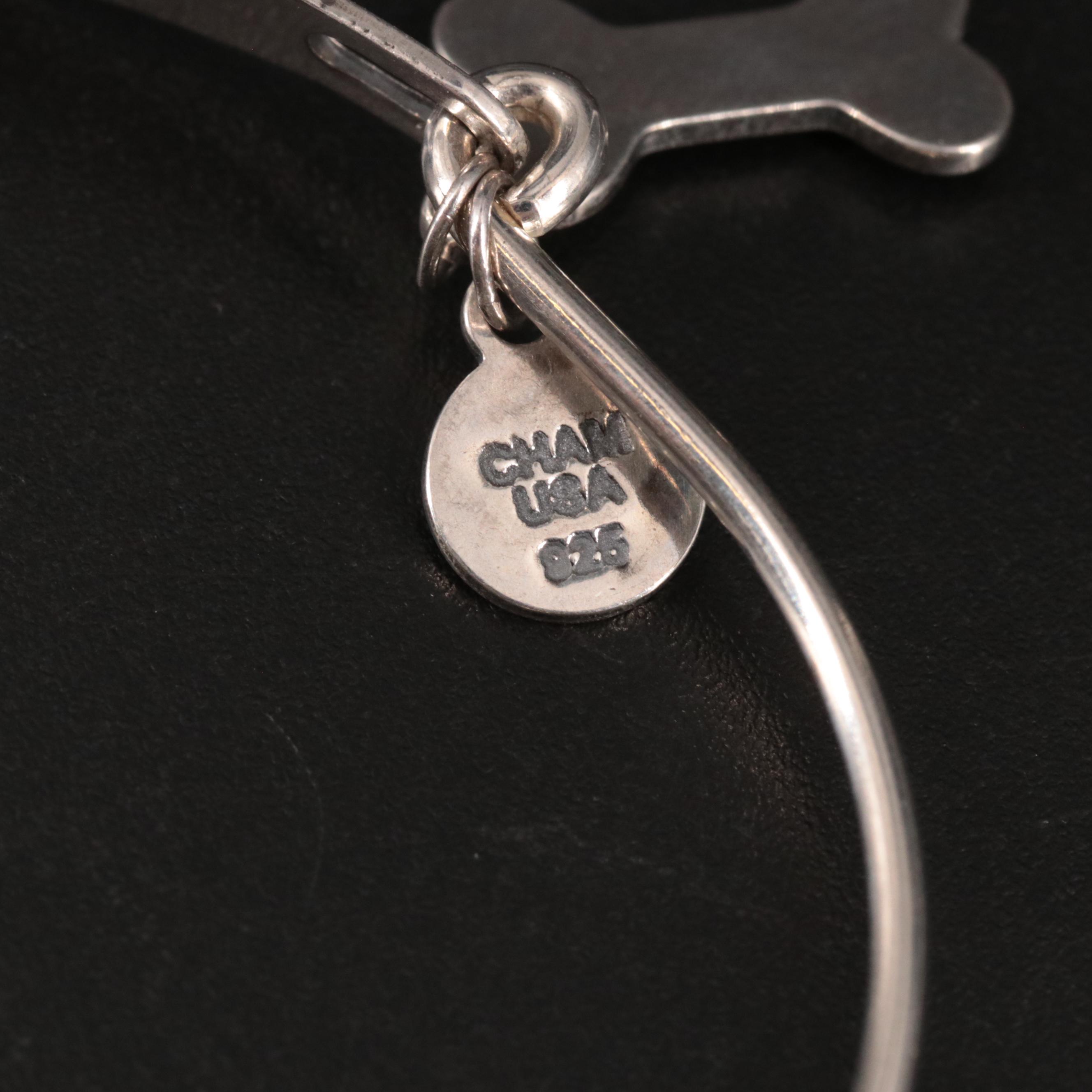 Sterling Bangle Dog Owner Bracelet